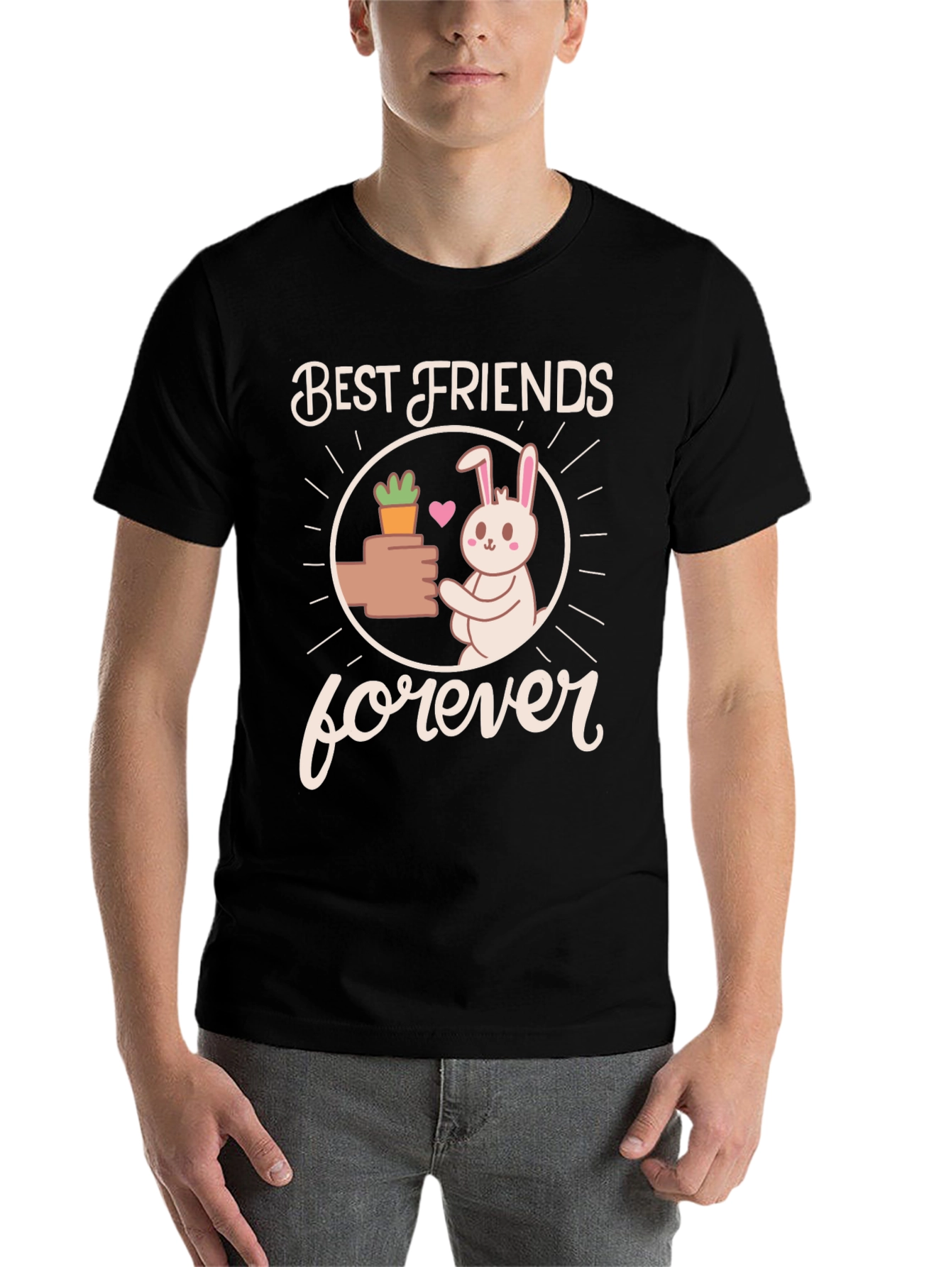 Black Best Friends Forever T-Shirt view 7