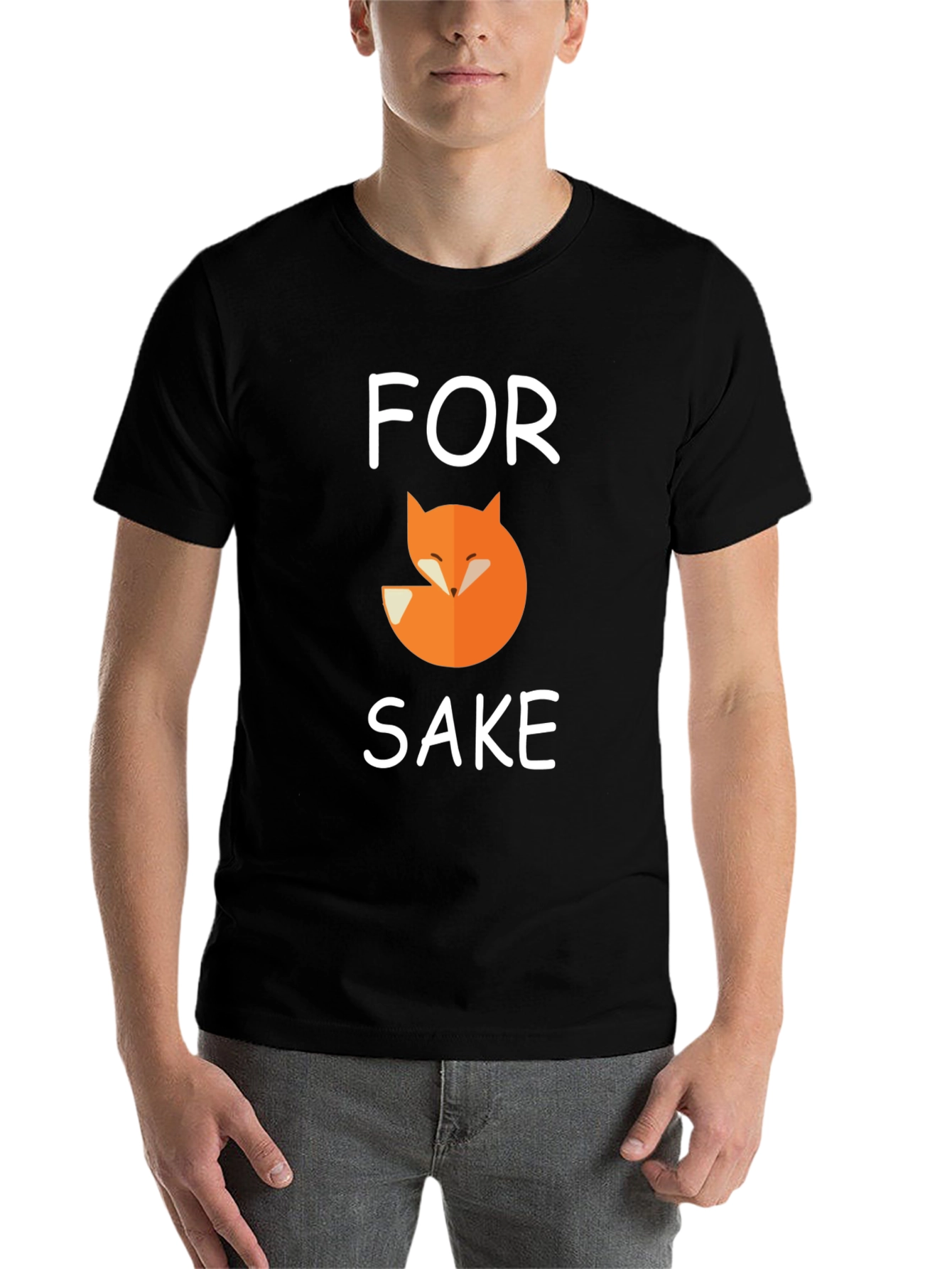 Black For Fox Sake T-Shirt Funny Graphic Tee view 7