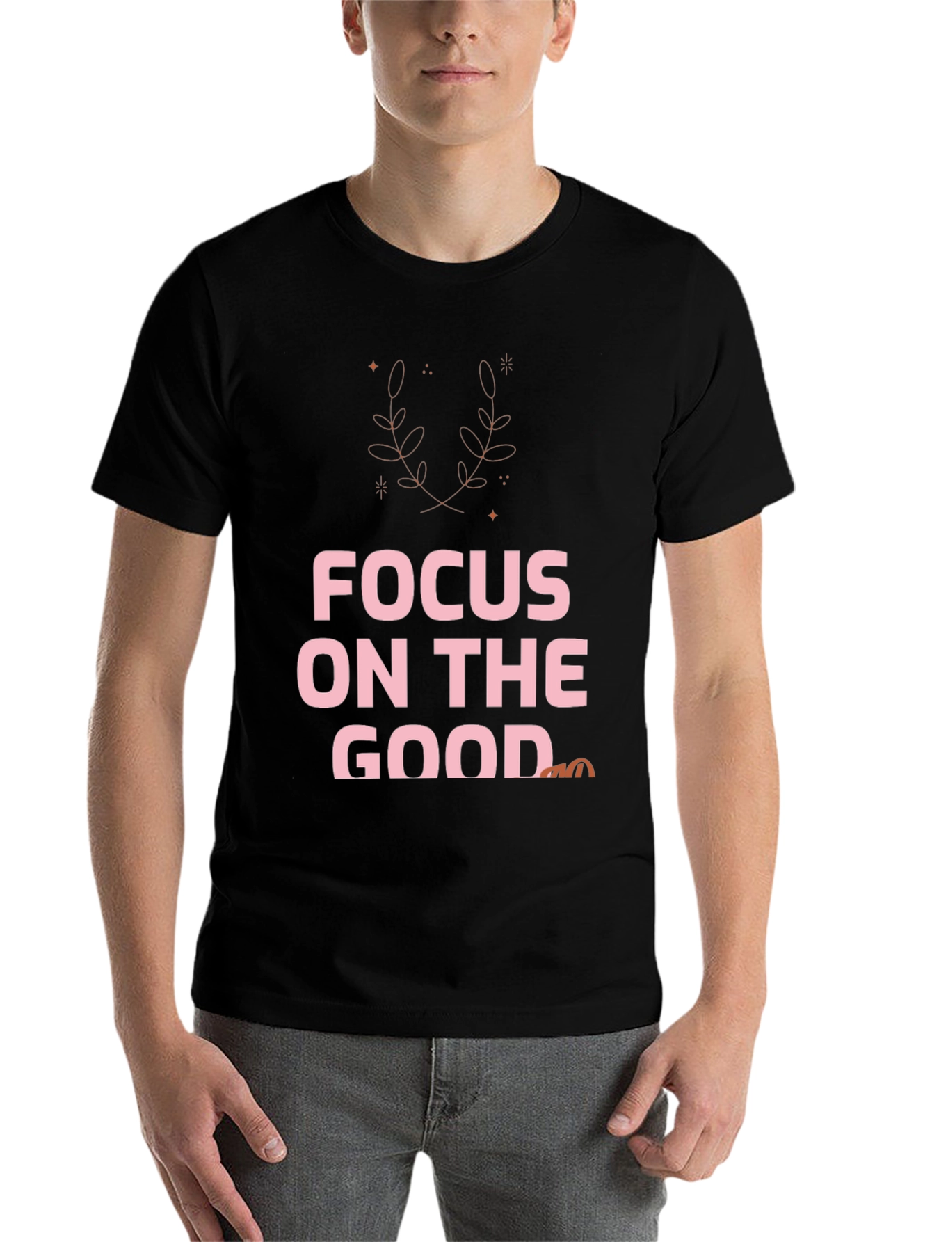 Black Focus On The Good Graphic Tee view 7