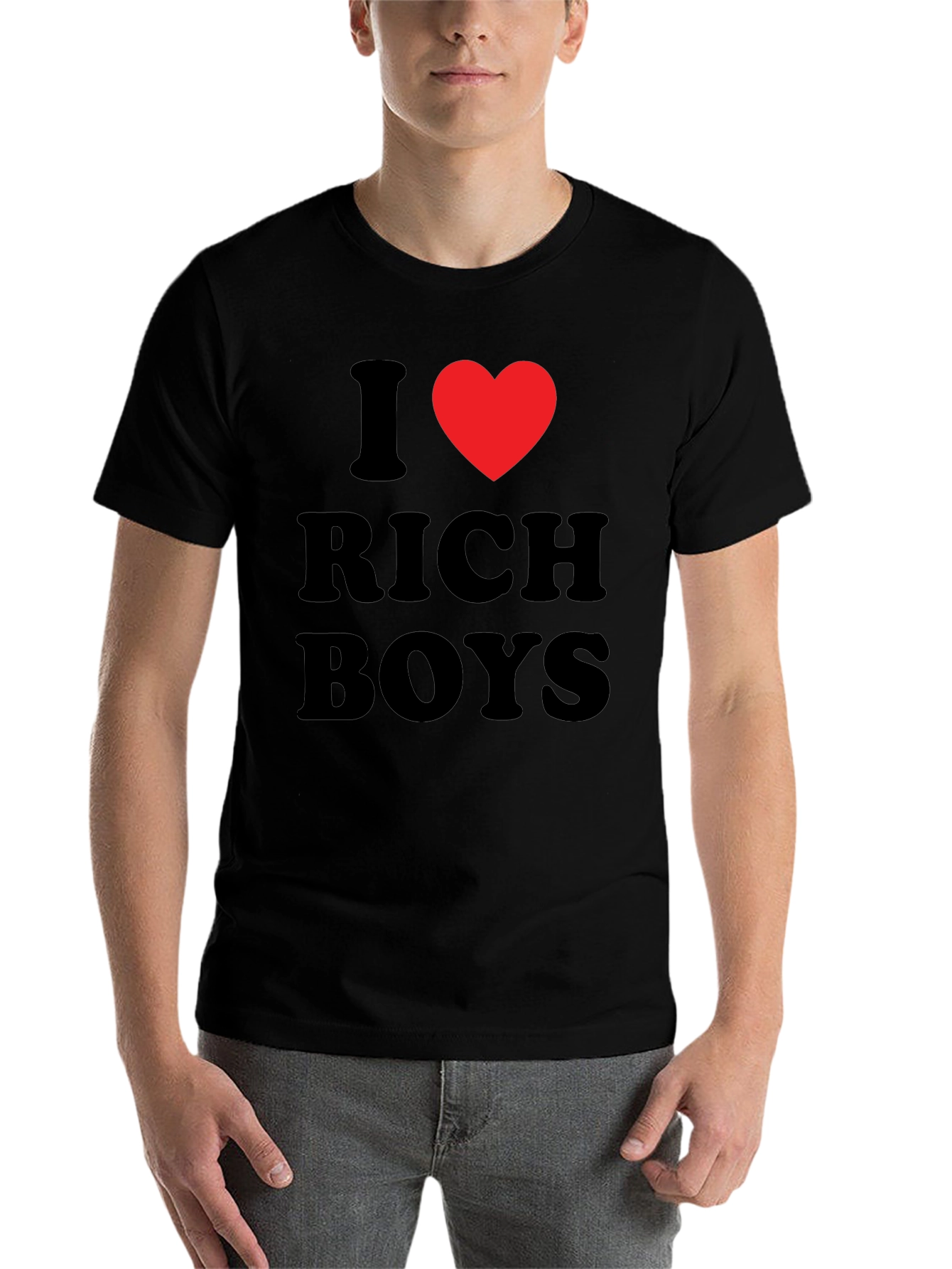 Black I Heart Rich Boys Black T-Shirt view 7