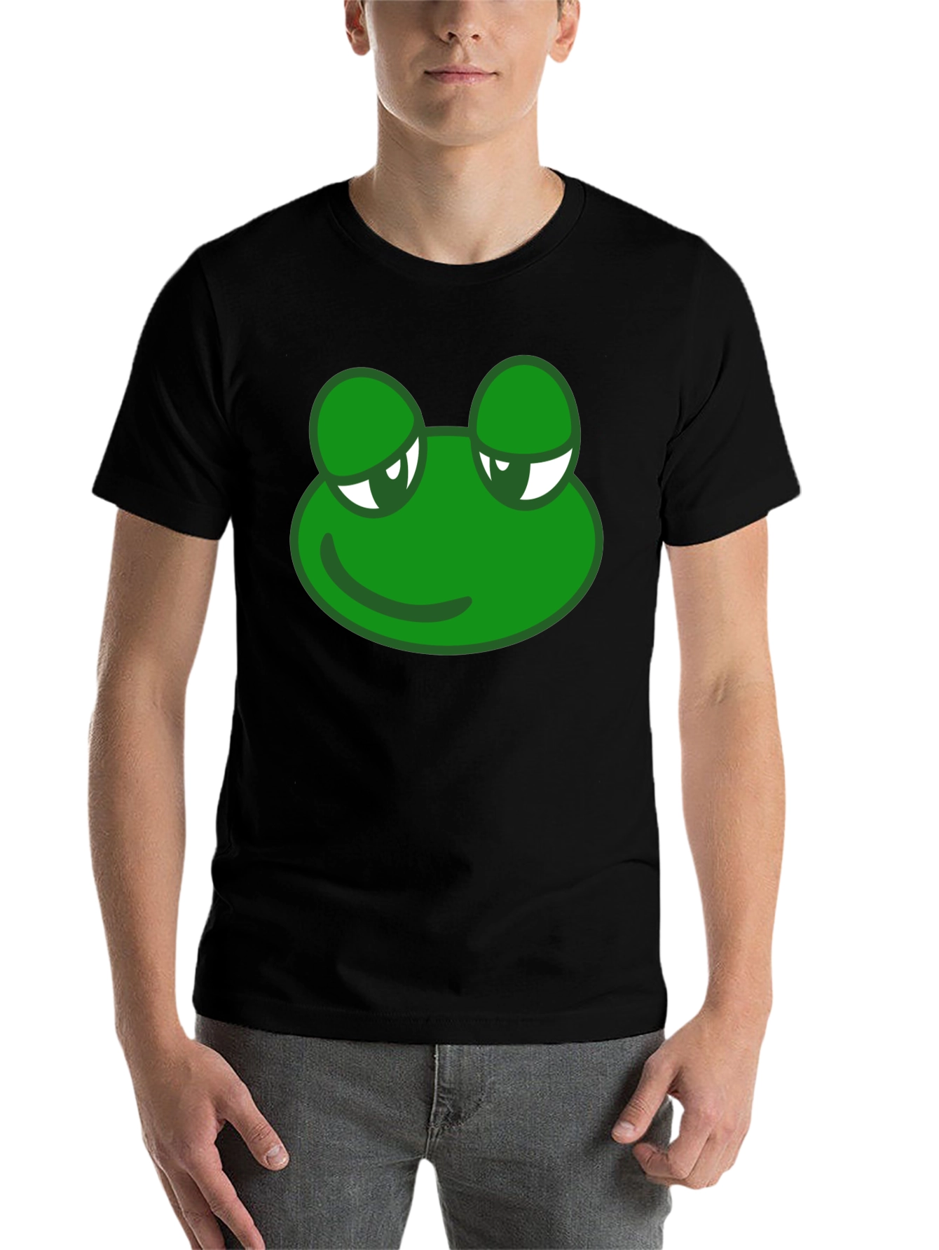 Black Cool Frog Graphic T-Shirt - Black view 7