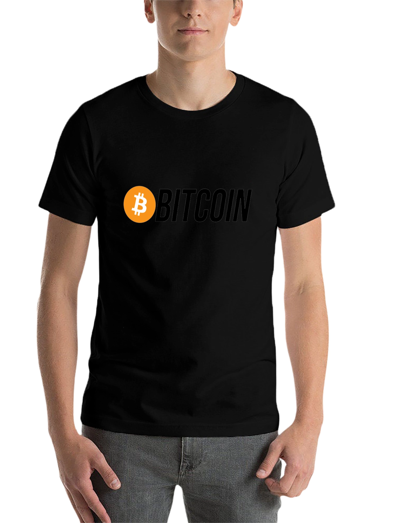Black Bitcoin Black T-Shirt view 7