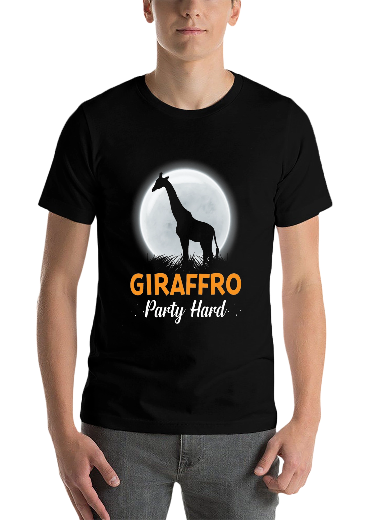 Black Giraffro Party Hard T-Shirt view 7