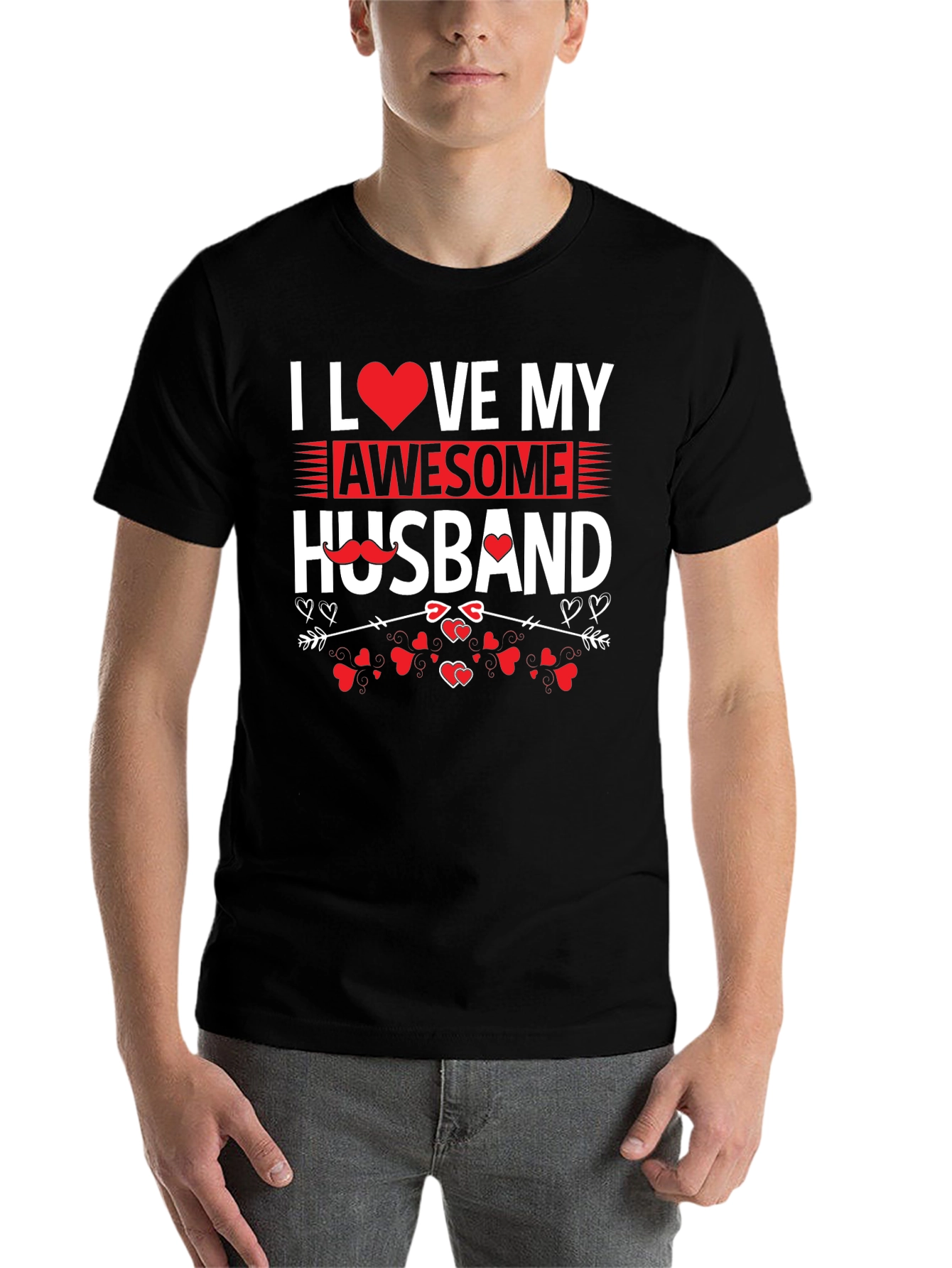 Black I Love My Awesome Husband Graphic Tee view 7