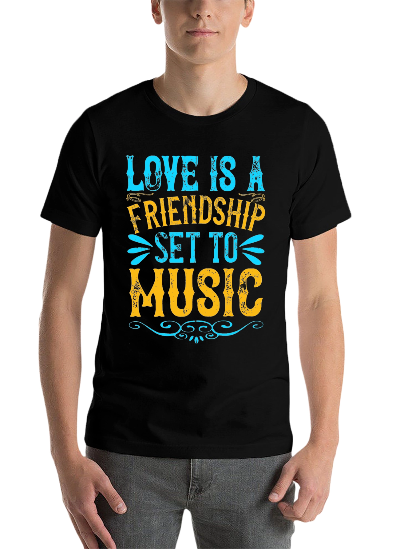 Black Love is Music Graphic T-Shirt view 7