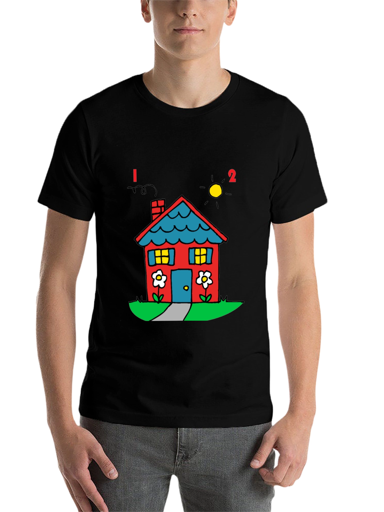 Black House Graphic Tee - Quirky Comfort view 7