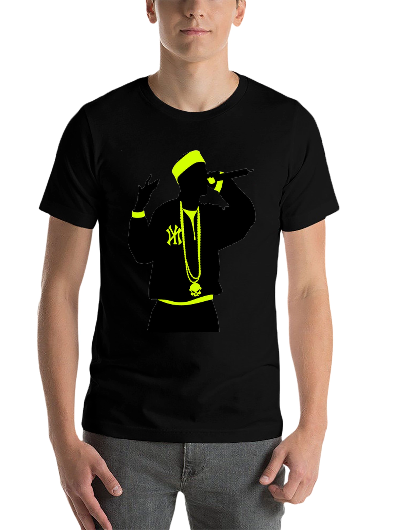 Black Hip Hop Icon Graphic Tee - Black view 7