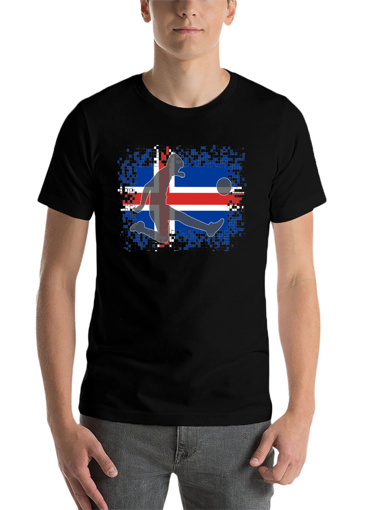 Iceland Soccer Flag Graphic T-Shirt - 7