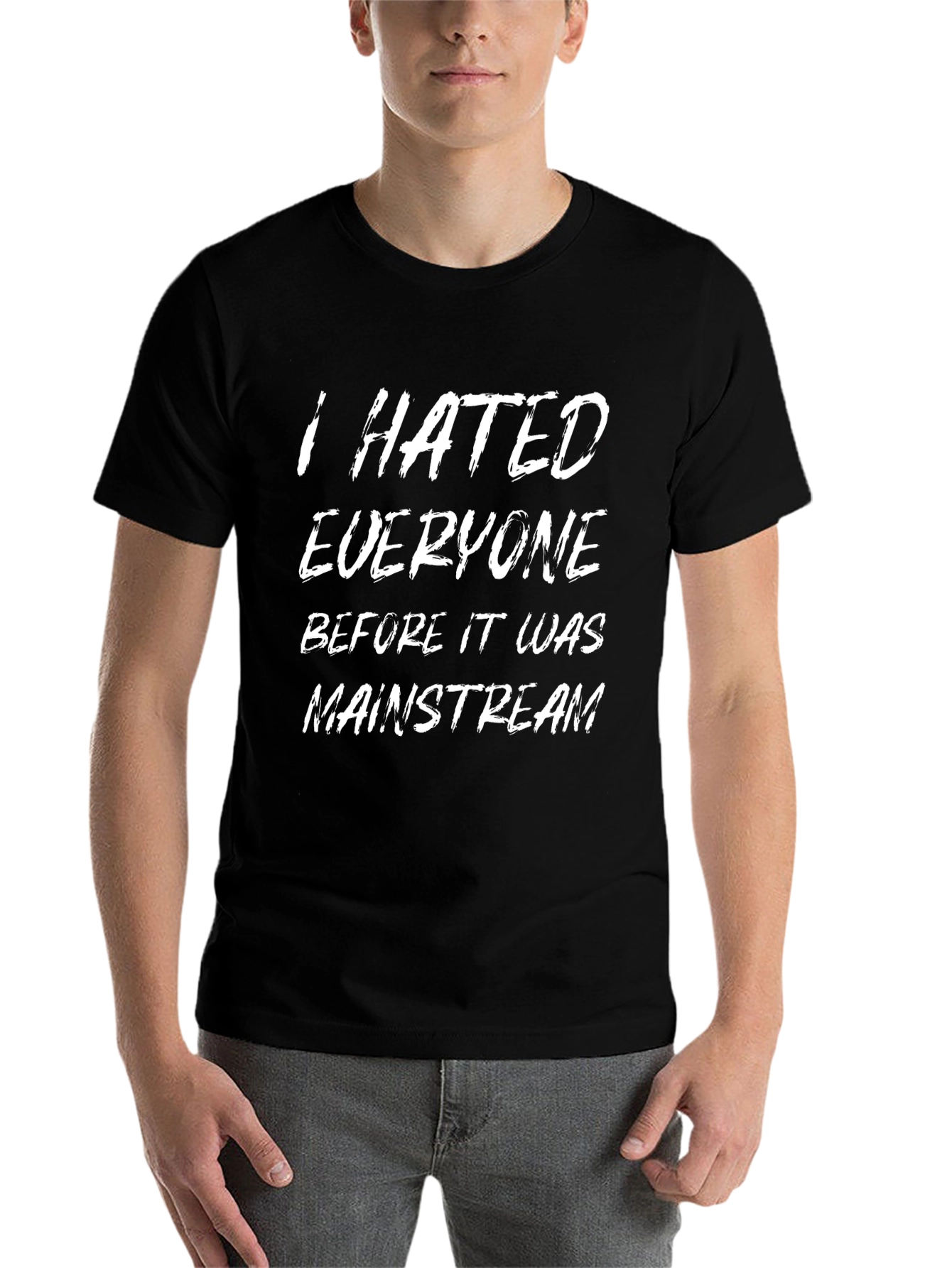 Black I Hated Everyone Black T-Shirt view 7