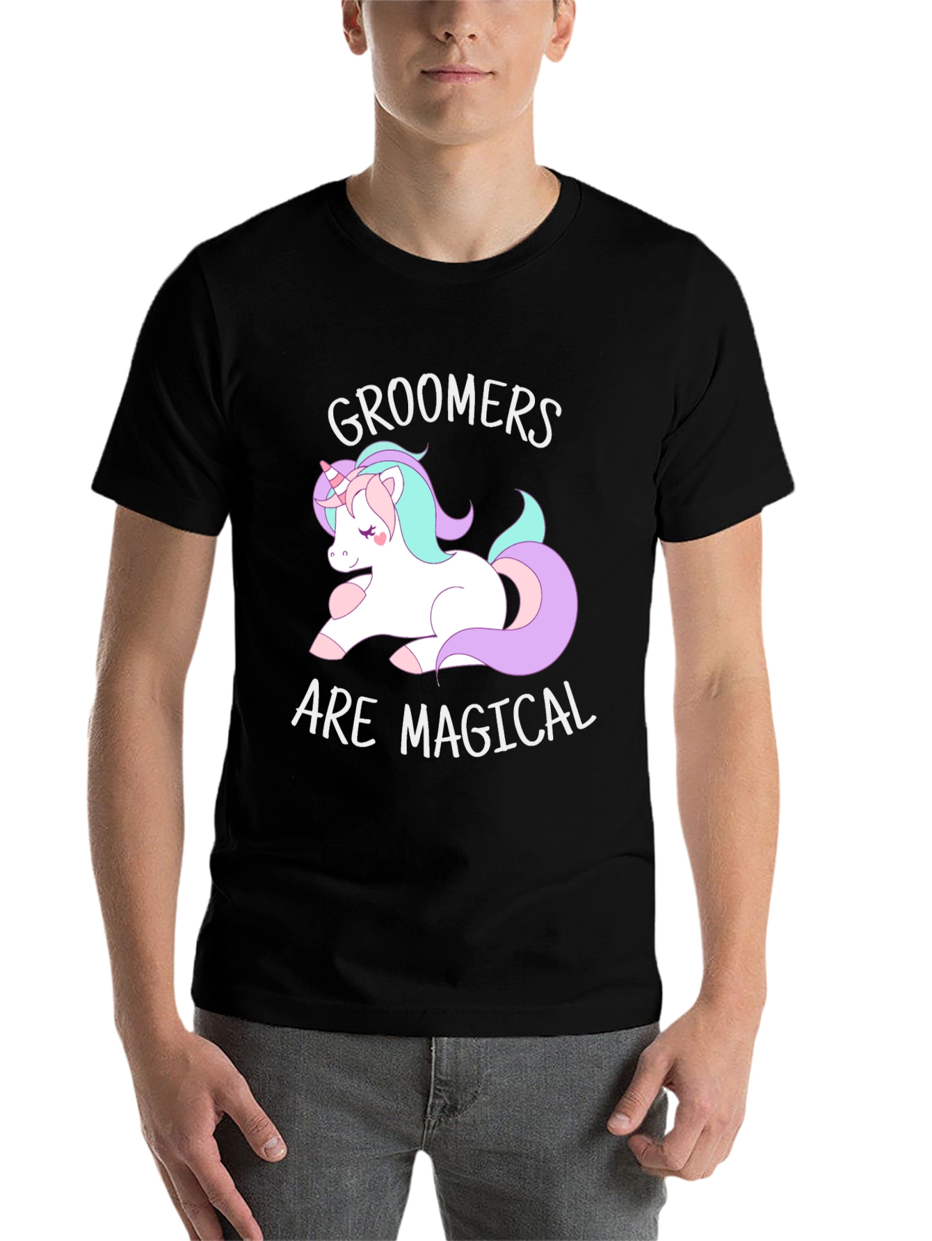 Groomers are Magical T-Shirt, Cute Unicorn Graphic Tee - 7