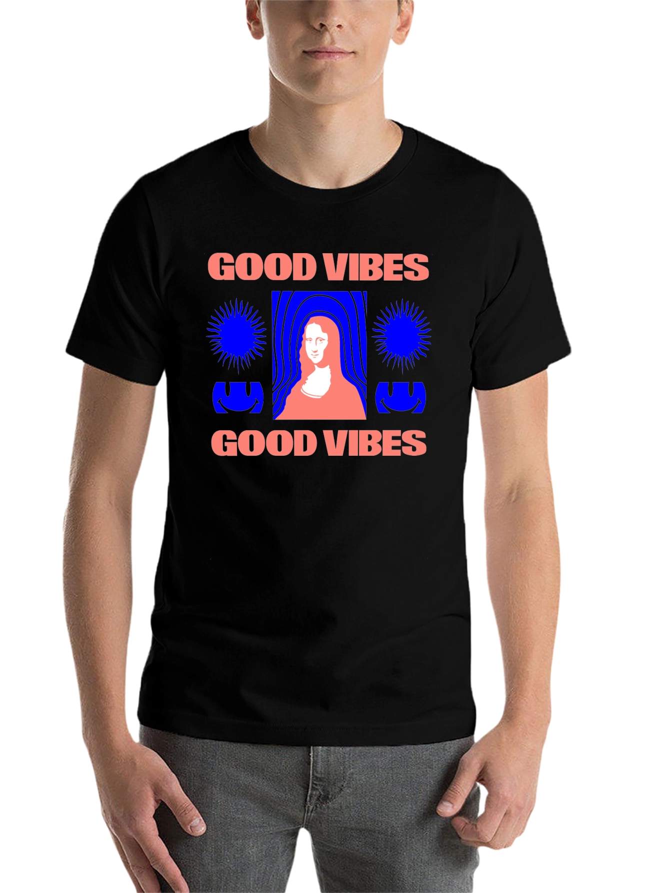 Black Good Vibes Graphic T-Shirt  view 7