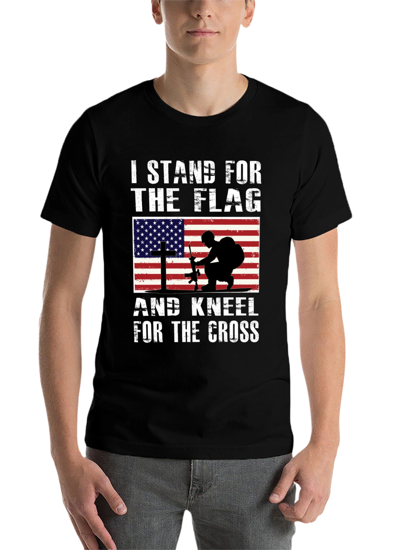 Black I Stand For The Flag T-Shirt view 7