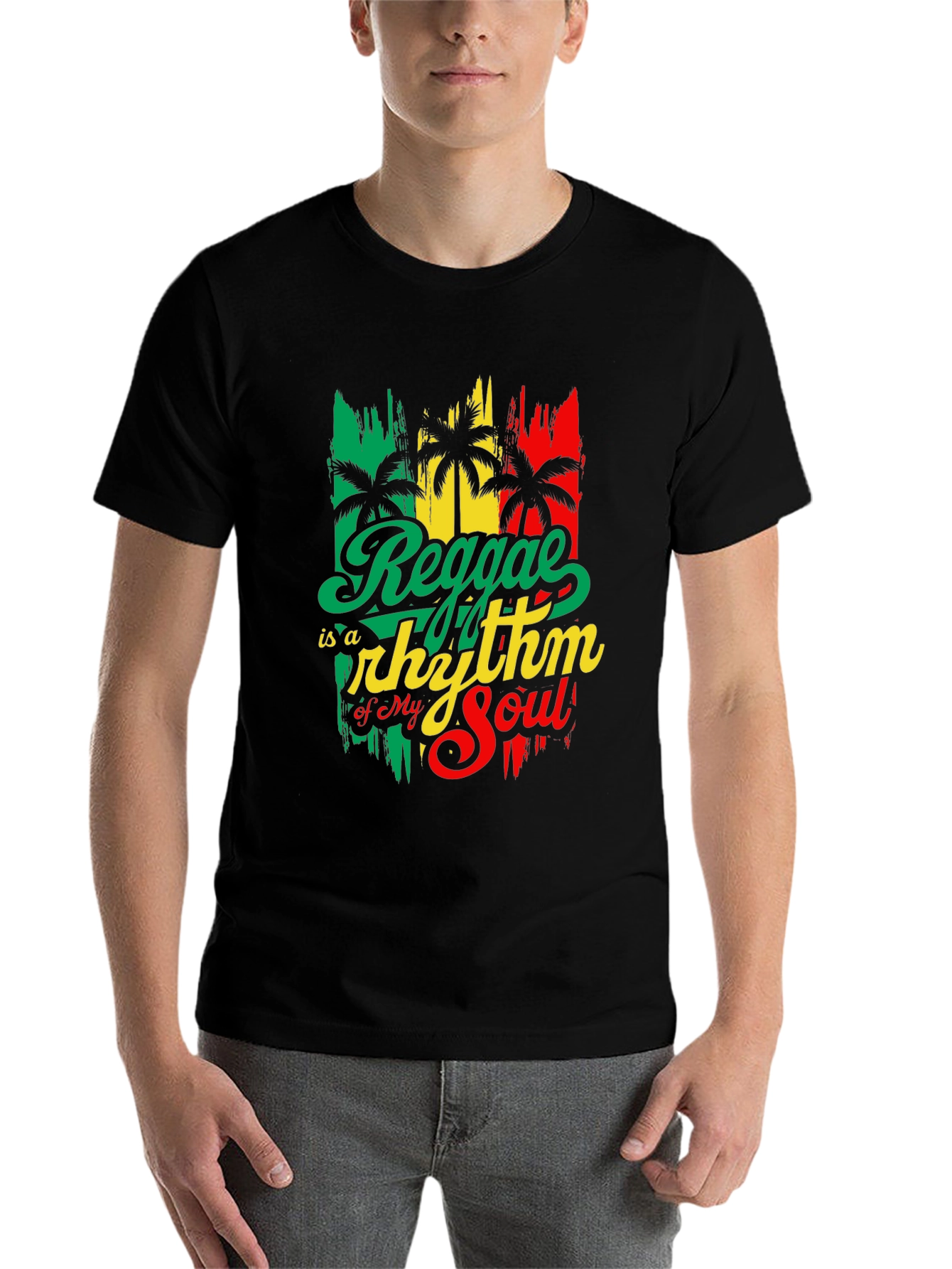 Black Reggae Rhythm Soul T-Shirt view 7