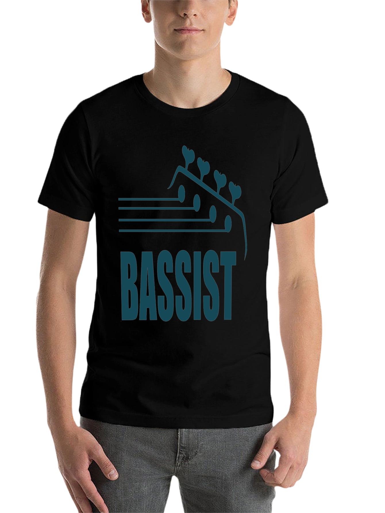 Black Bassist T-Shirt: Music Lover's Guitar Tee view 7