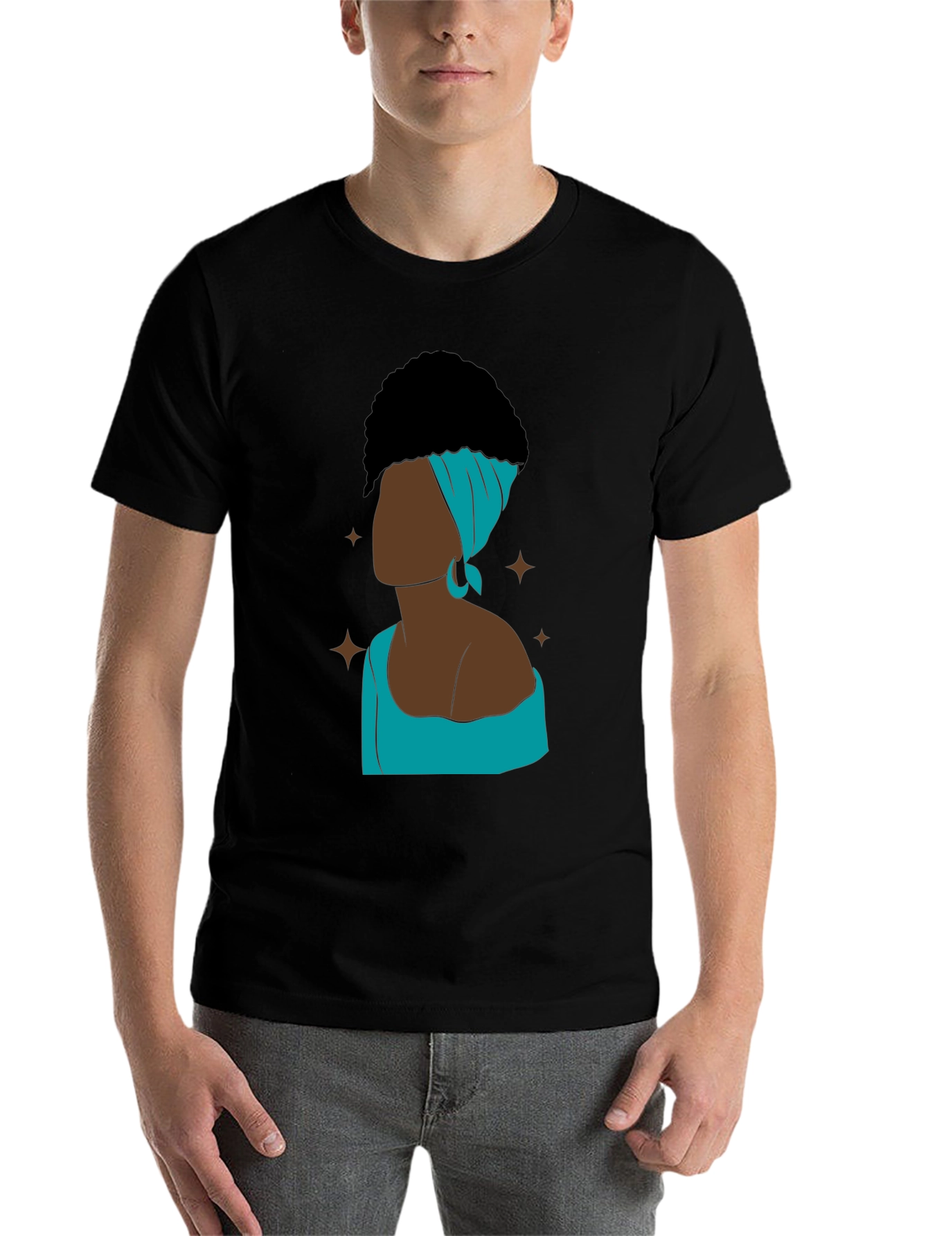 Black Elegant Afro Woman Graphic T-Shirt view 7