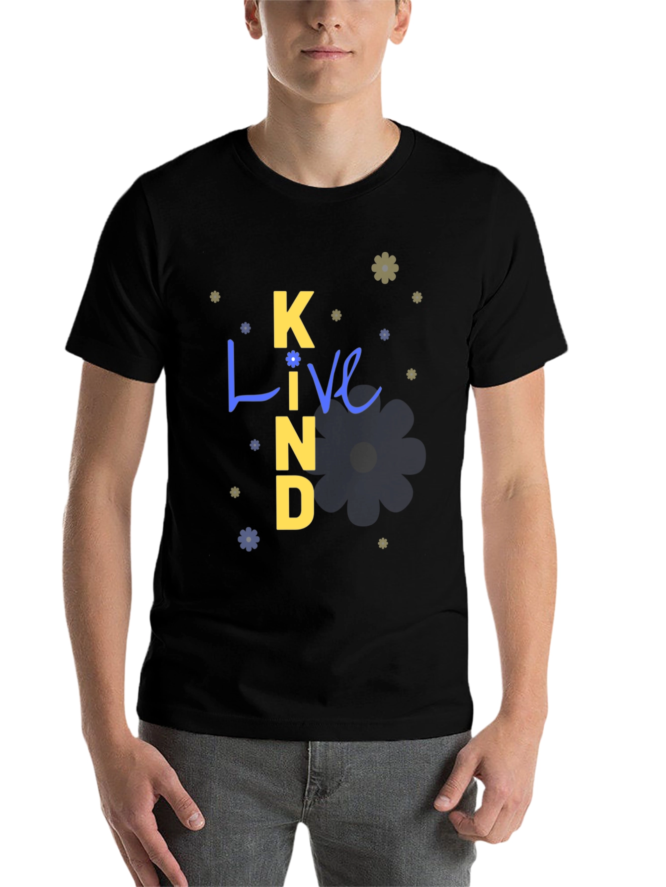 Black Live Kind T-Shirt - Positive Message Tee view 7