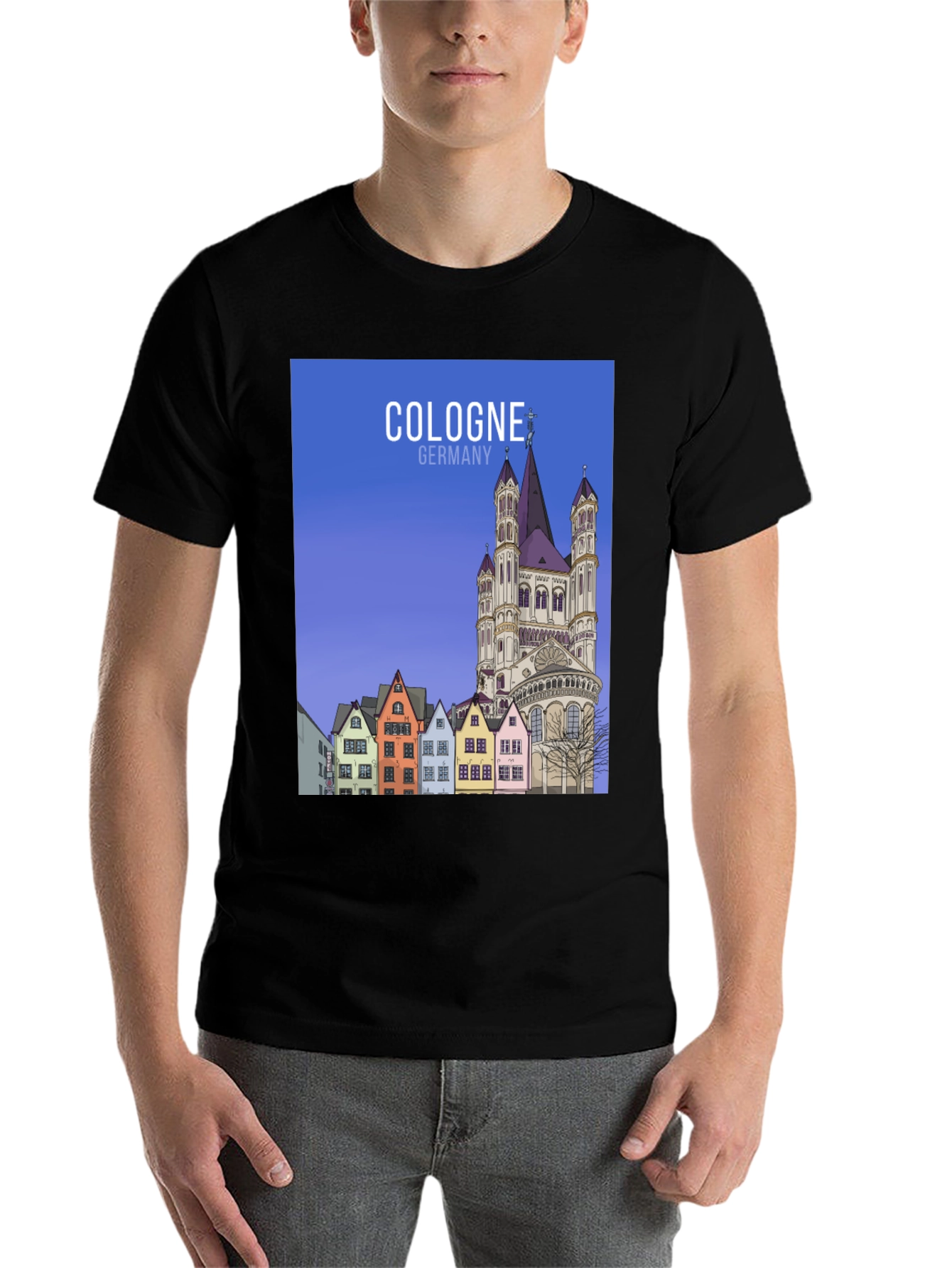 Cologne Germany Tee - Cityscape Graphic T-Shirt - 7