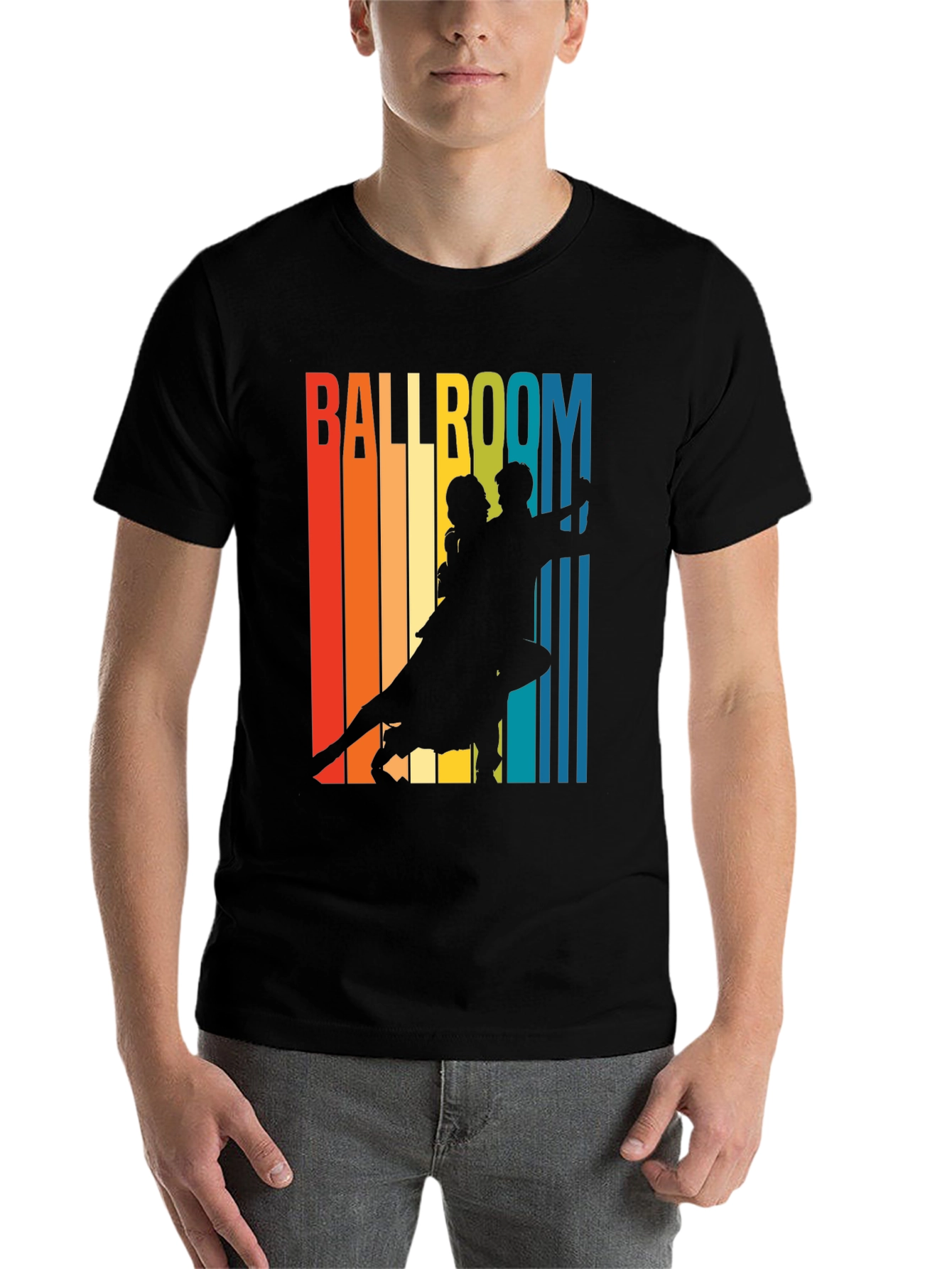 Black Retro Ballroom Dance T-Shirt view 7