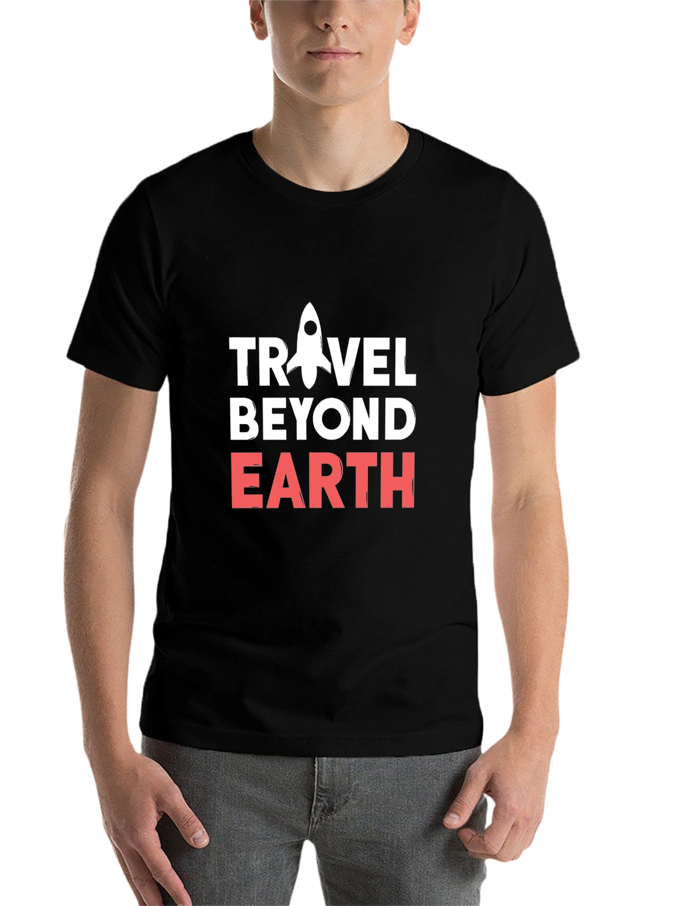 Black Travel Beyond Earth Graphic Tee view 7