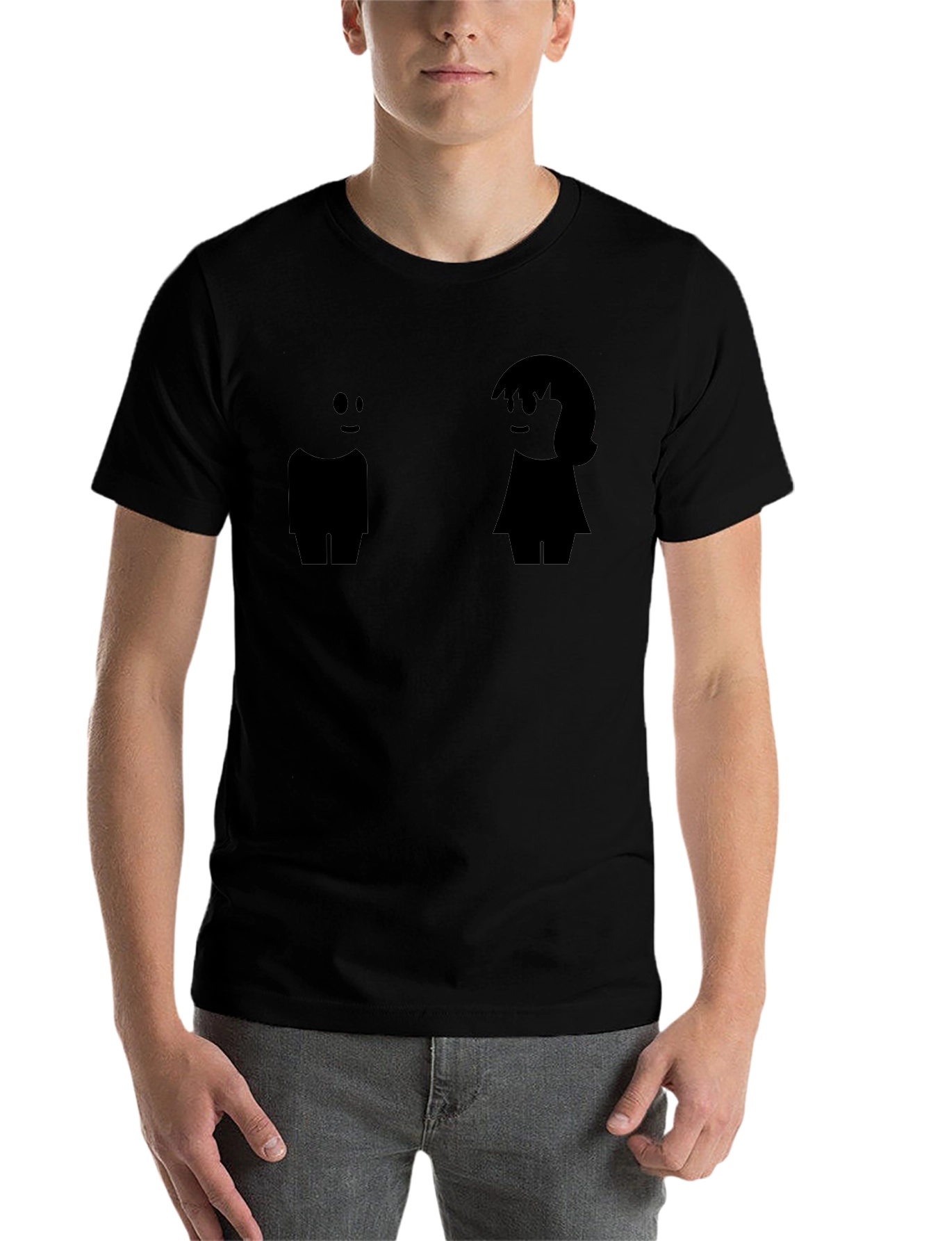 Black Funny Gender Symbols Black T-Shirt view 7