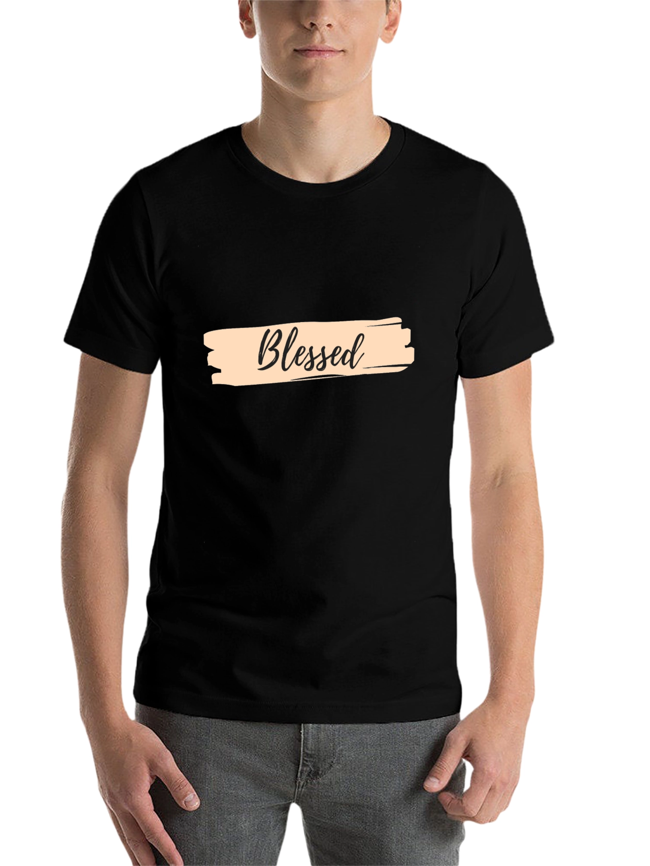 Black Blessed Graphic T-Shirt - Stylish & Comfortable view 7