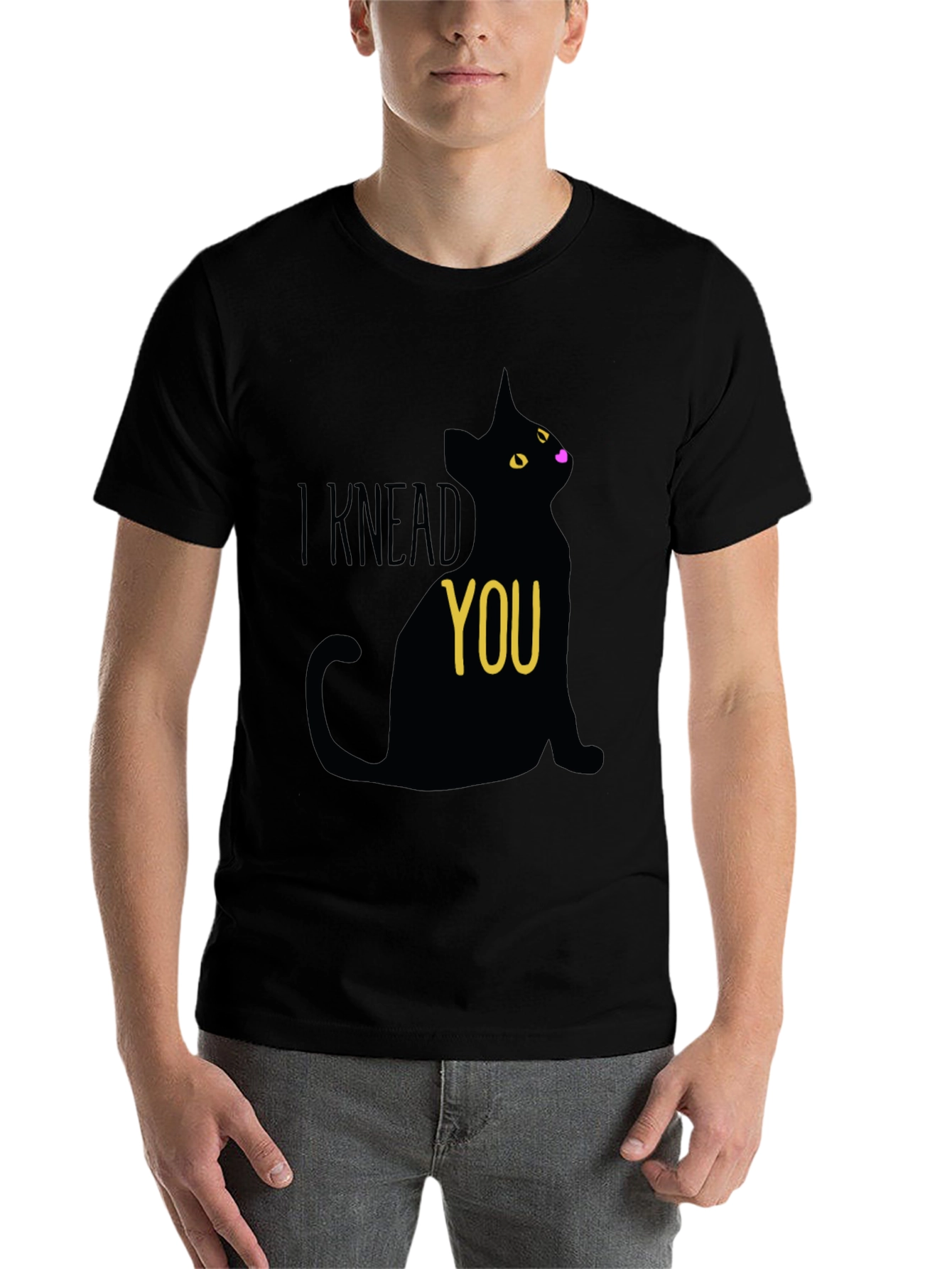 Black I Knead You Black Cat Graphic Tee view 7