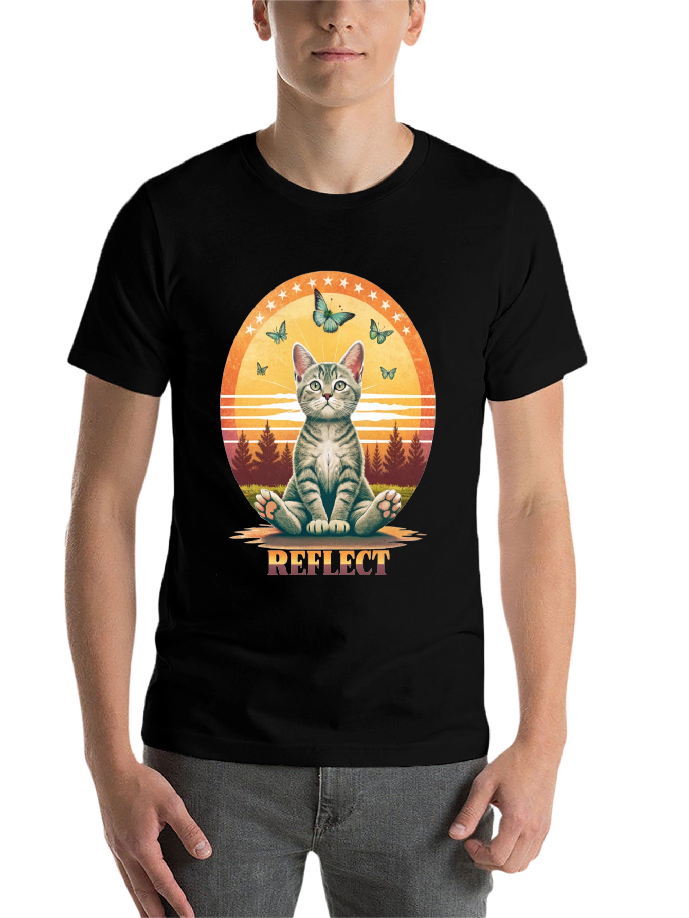 Reflect Cat Butterfly Graphic Tee - Relaxed Fit - 7