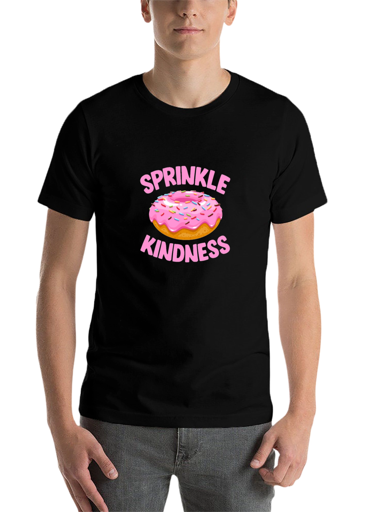 Black Sprinkle Kindness Donut Graphic Tee view 7