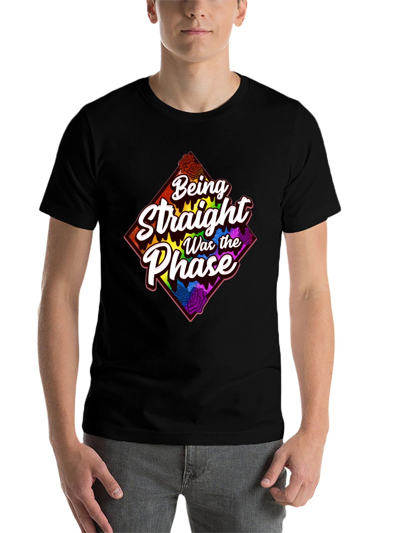 Black Being Straight Was the Phase Graphic Tee view 7