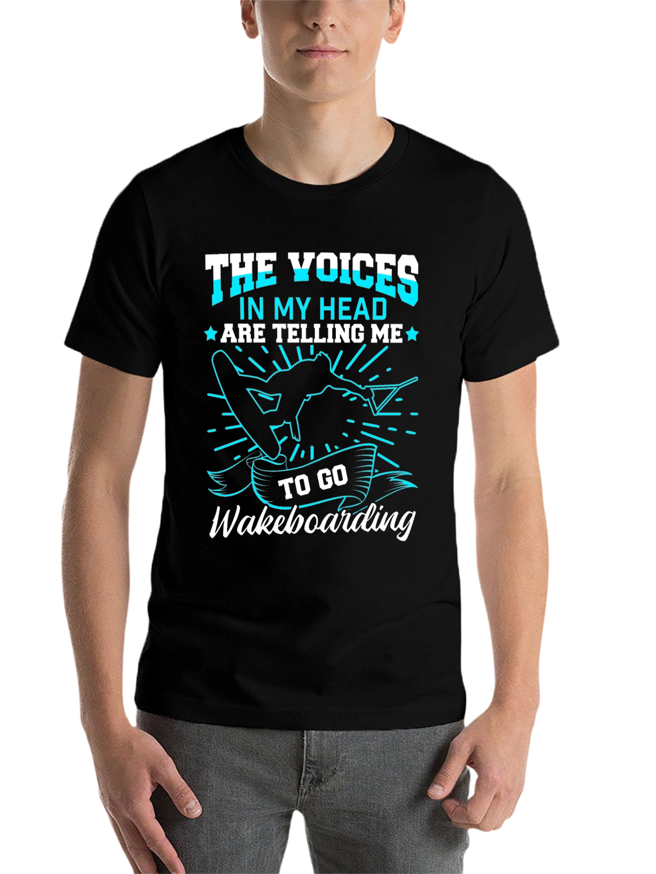 Black Voices Wakeboarding Graphic Tee view 7