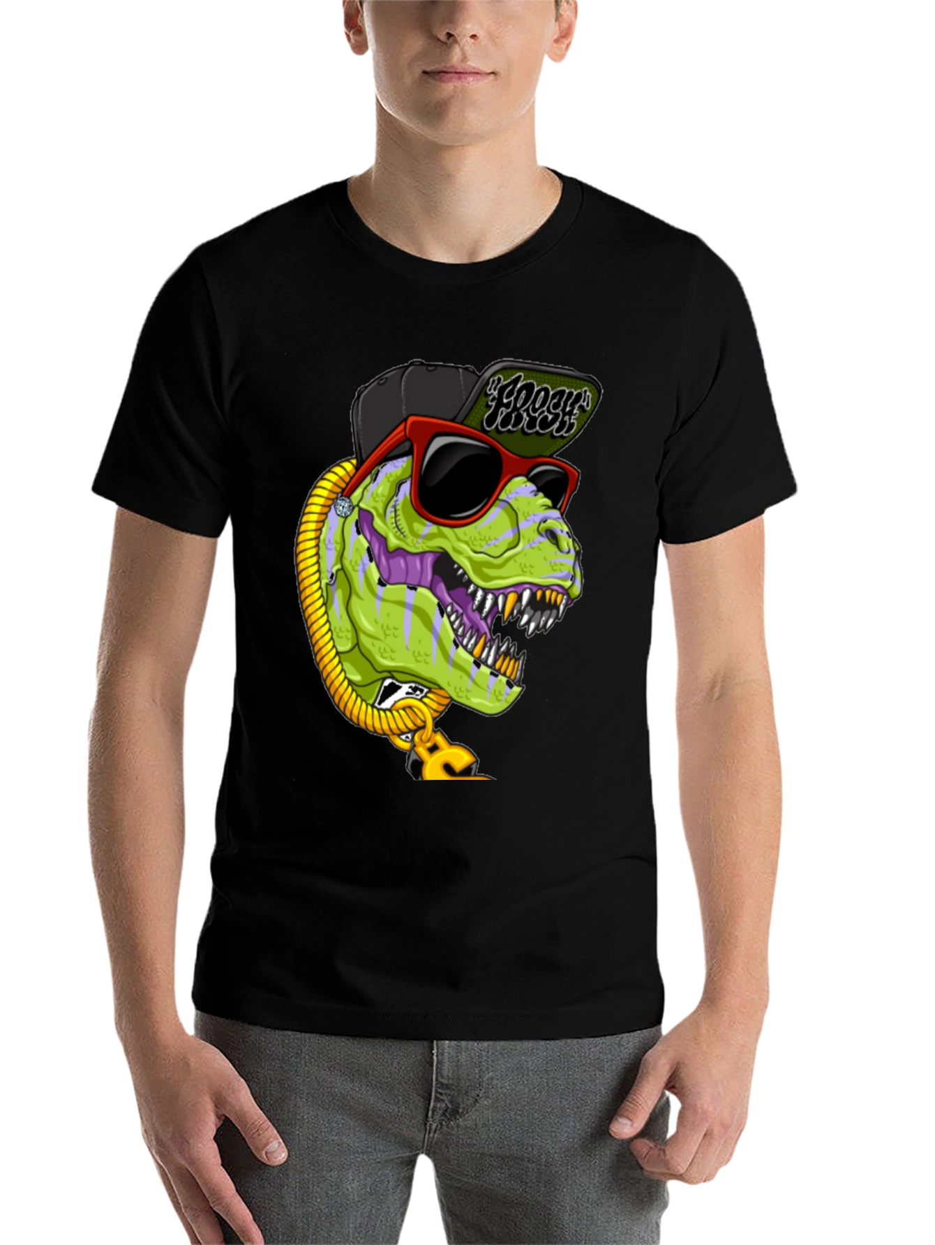 Black Dino Hiphop T-Shirt view 7