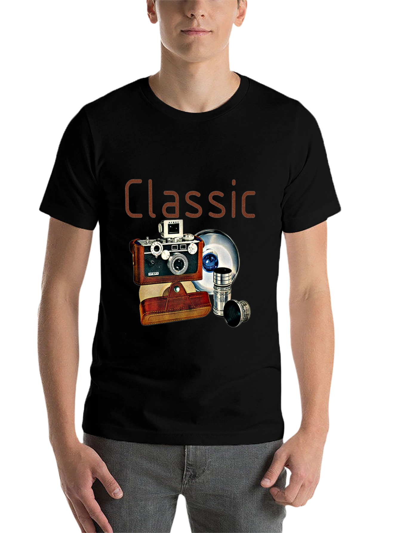 Black Classic Camera Graphic T-Shirt view 7
