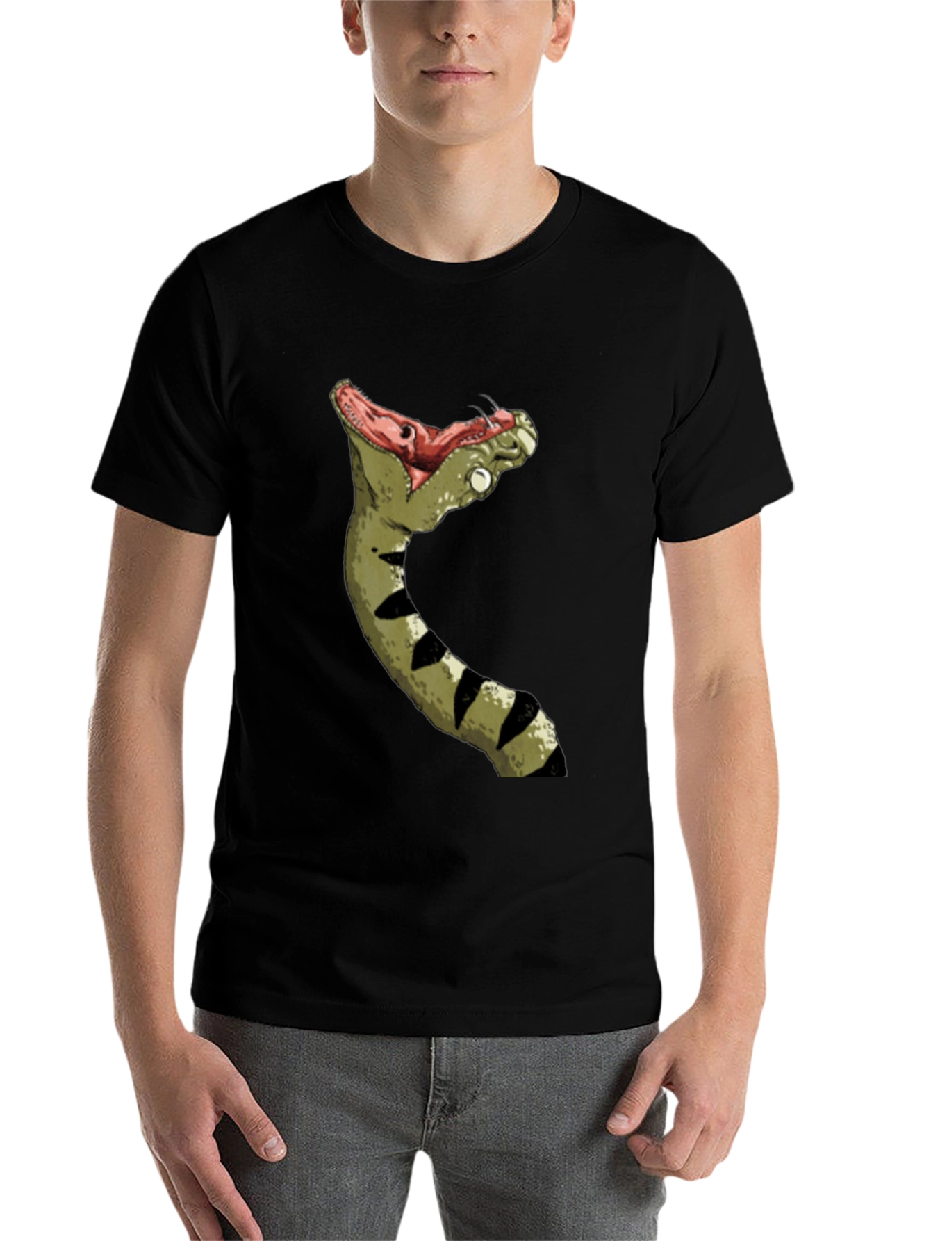 Black Snake Graphic Tee - Bold Statement Shirt view 7