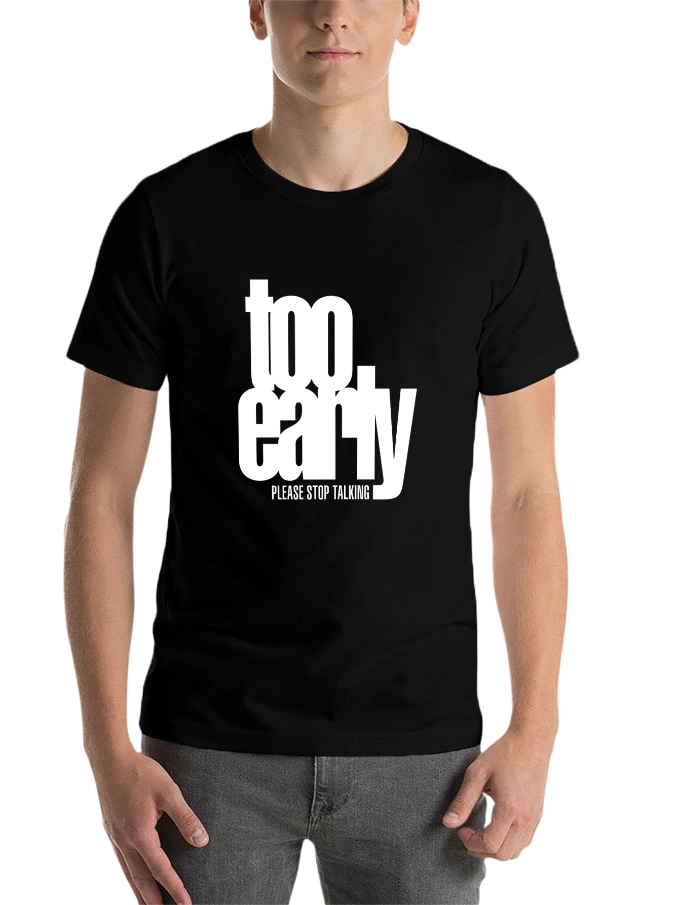 Black Too Early Graphic Tee - Stop Talking, Please! view 7