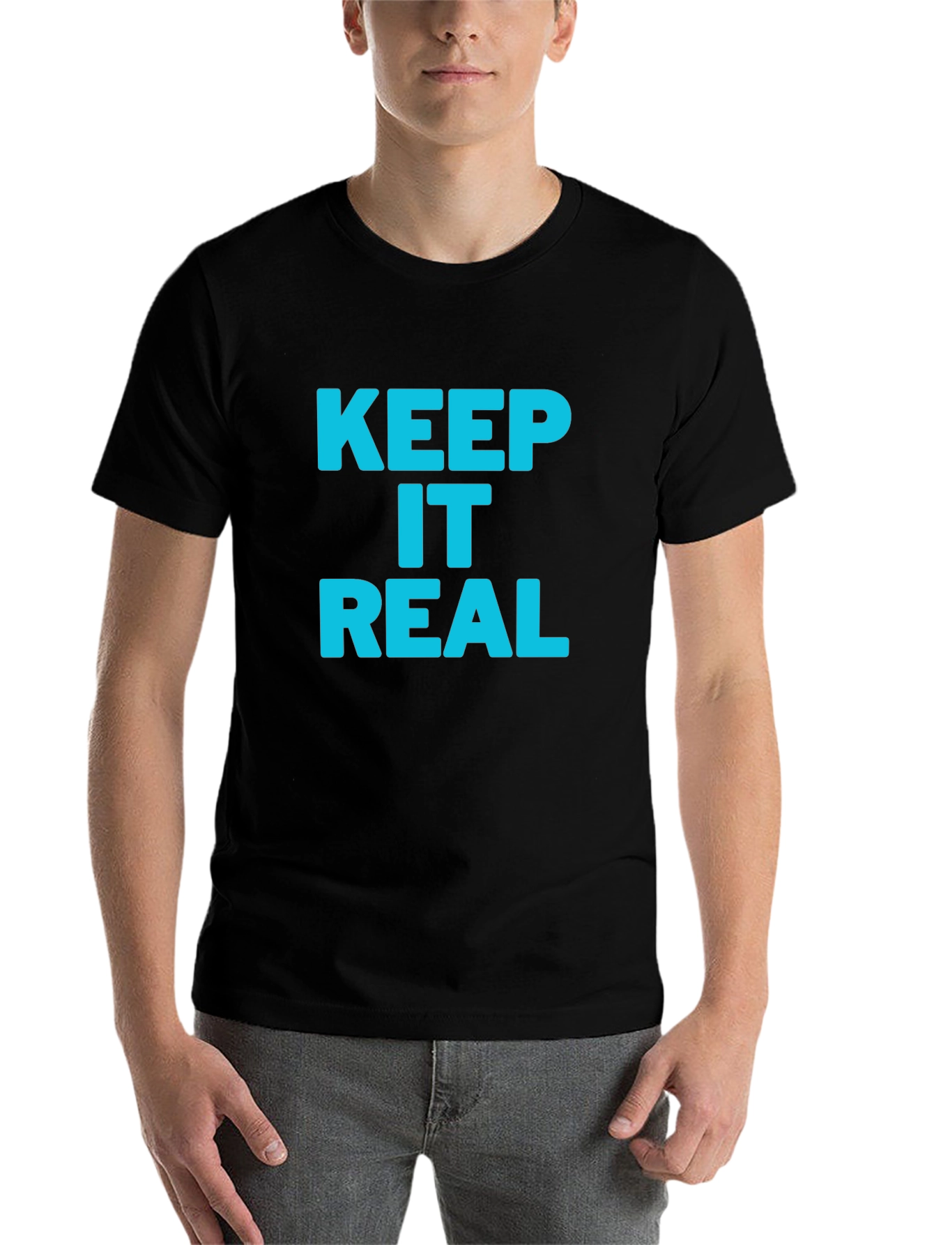Black Keep it Real Black T-Shirt view 7
