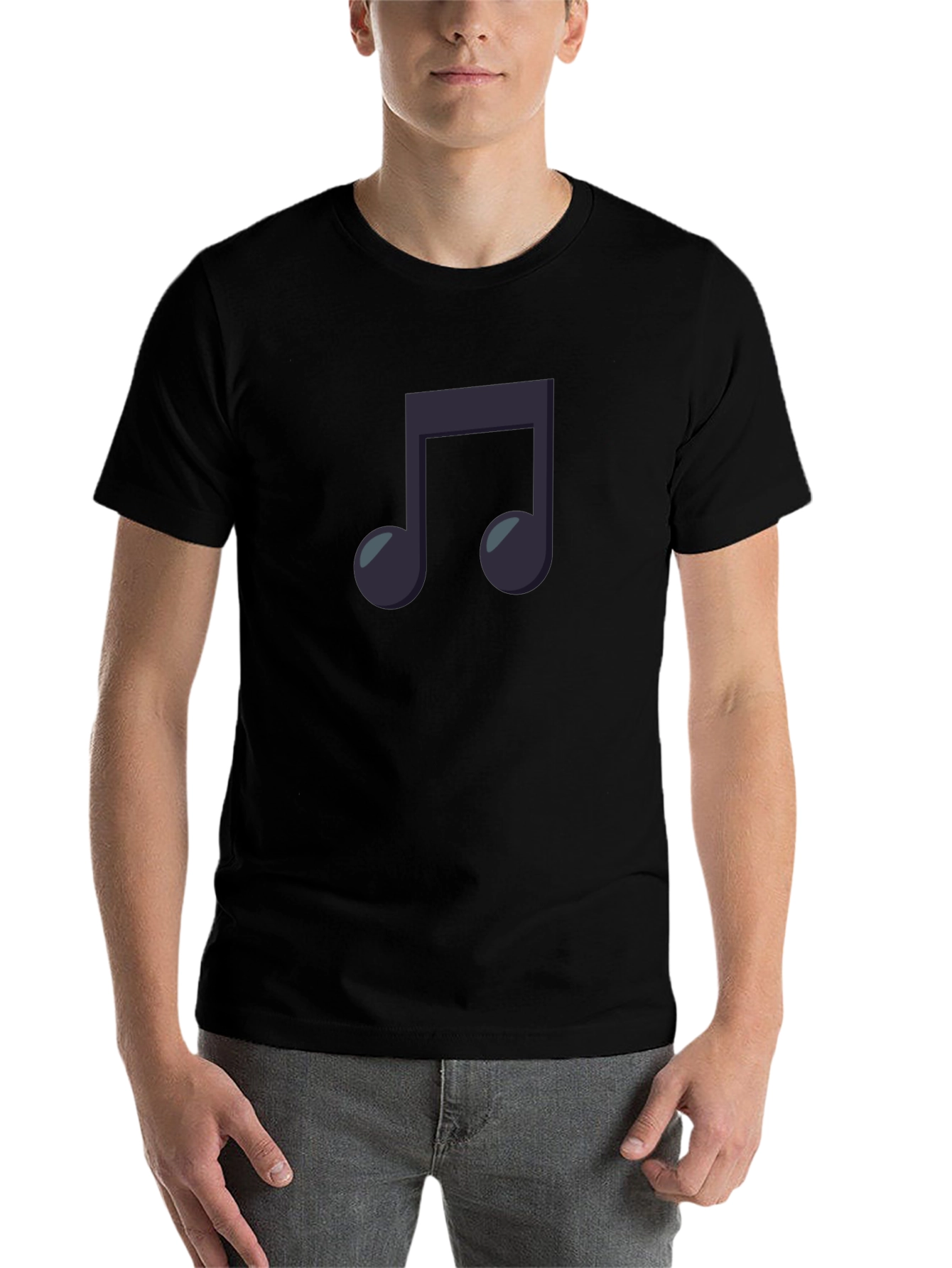 Black Musical Note Graphic Black T-Shirt view 7