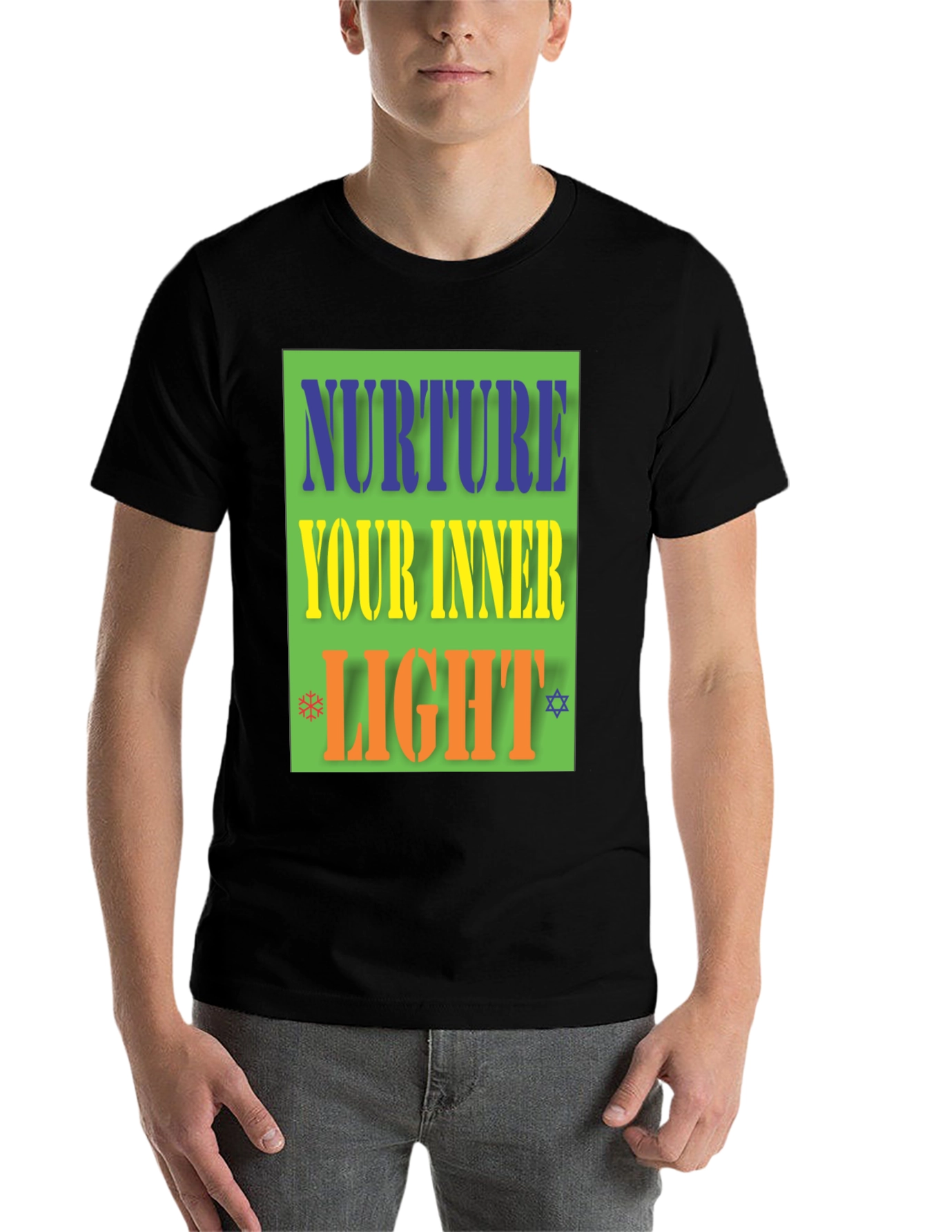 Black Nurture Your Inner Light Graphic Tee view 7