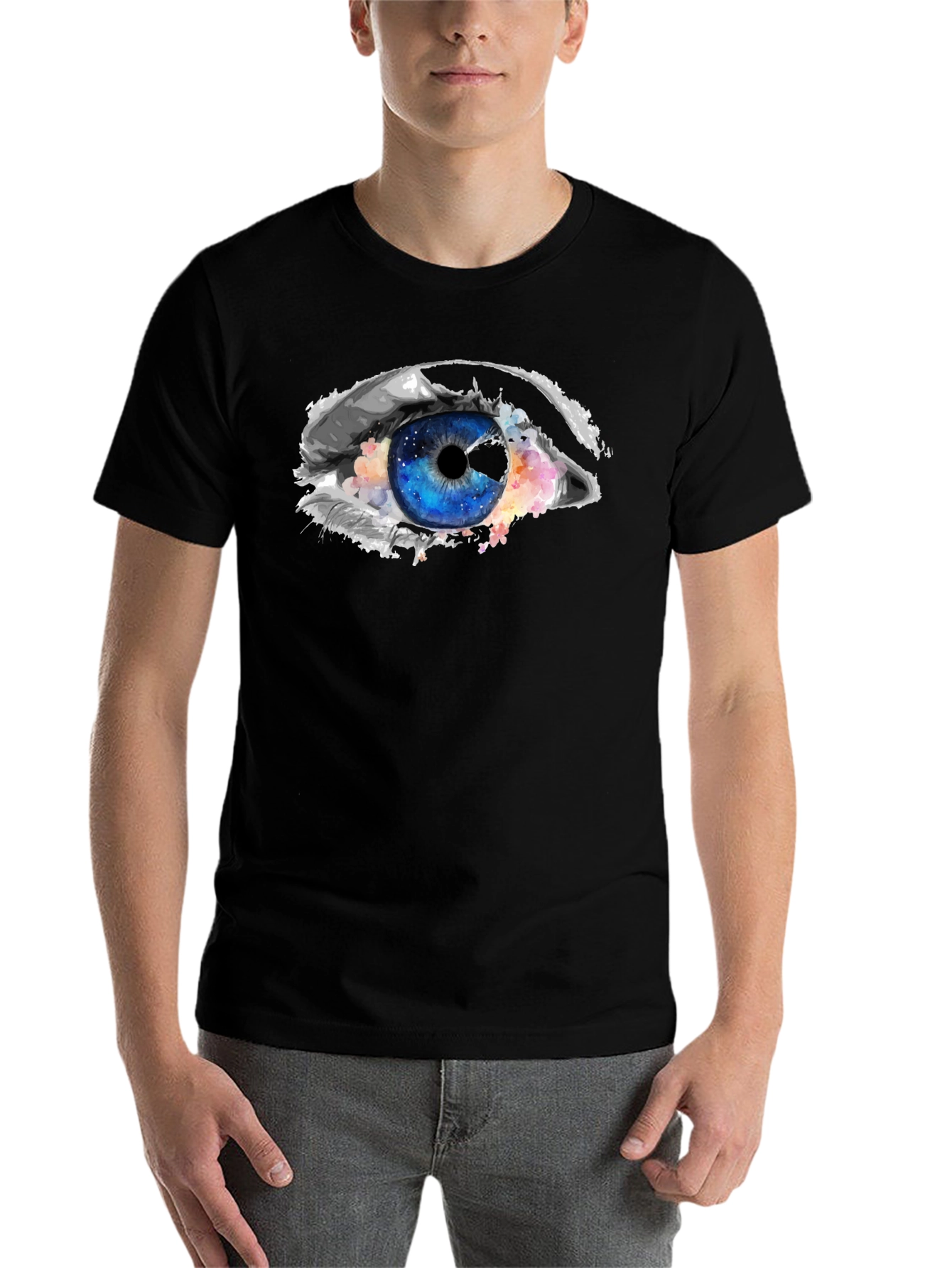 Black Eye Graphic Black T-Shirt - Unique Design view 7