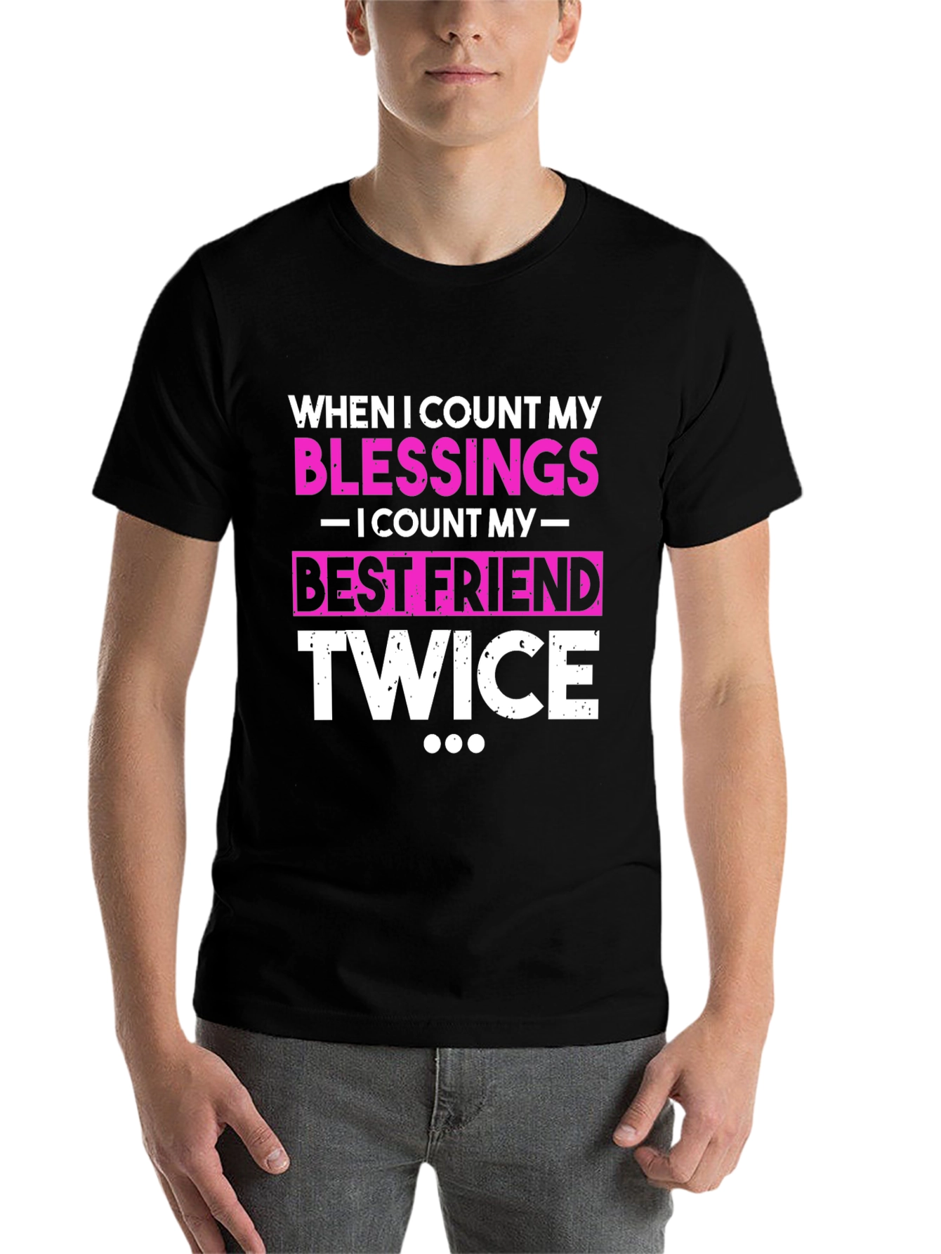 Black Blessings Best Friend Twice Black T-Shirt view 7