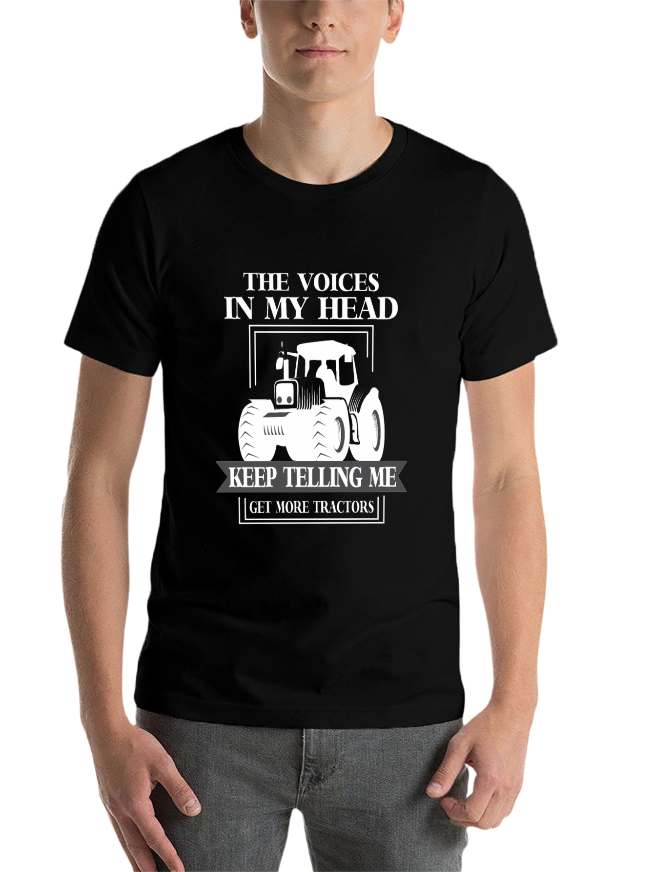 Black Voices in My Head Tractor T-Shirt view 7