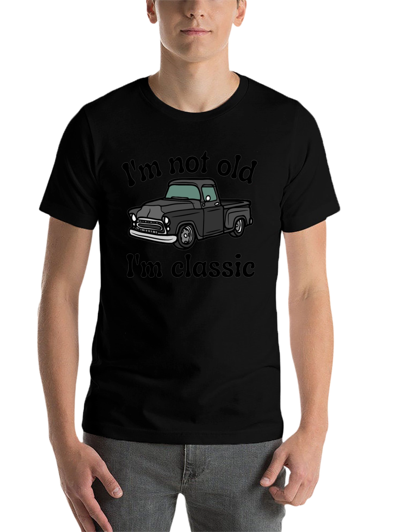 Black Classic Truck Graphic Tee - I'm Not Old, I'm Classic view 7