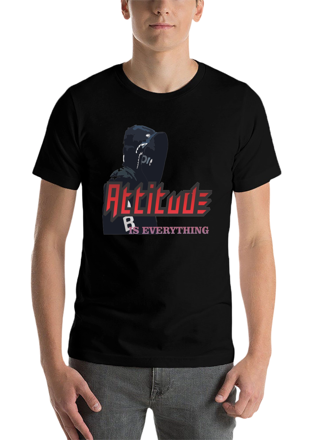 Attitude Is Everything Graphic Tee - Stylish Black T-Shirt - 7