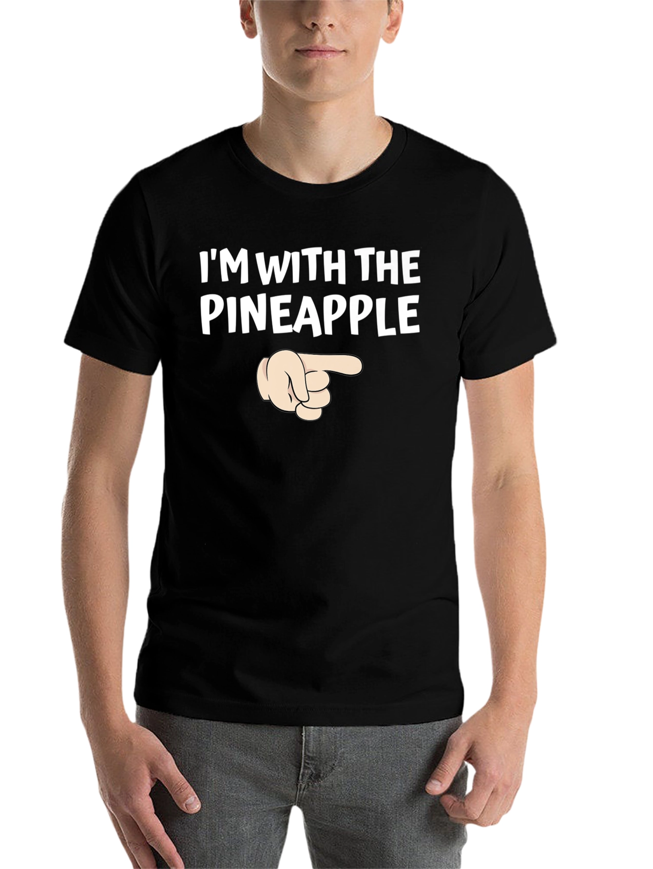 Black I'm With The Pineapple T-Shirt view 7