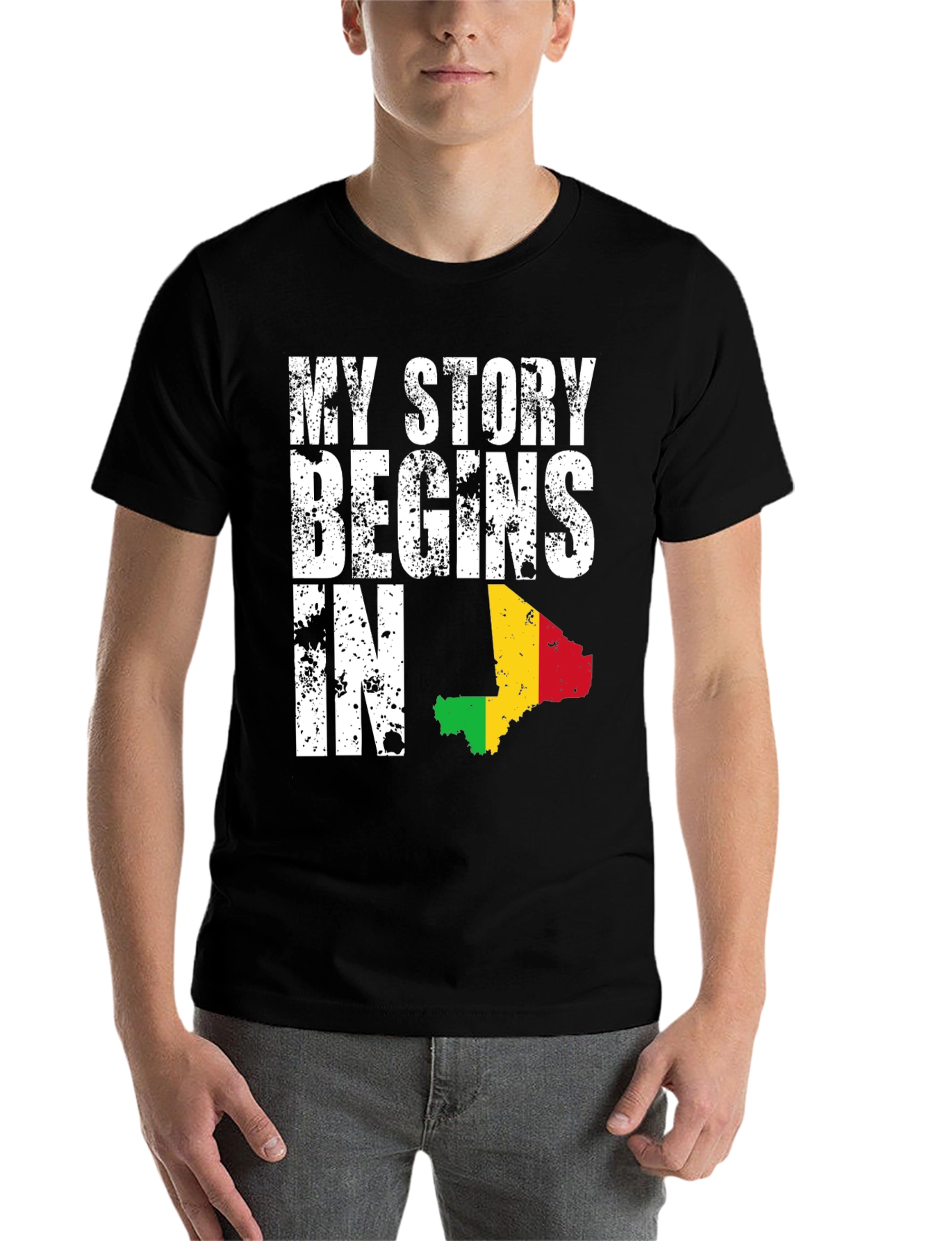 Black My Story Begins In - Country Pride T-Shirt view 7