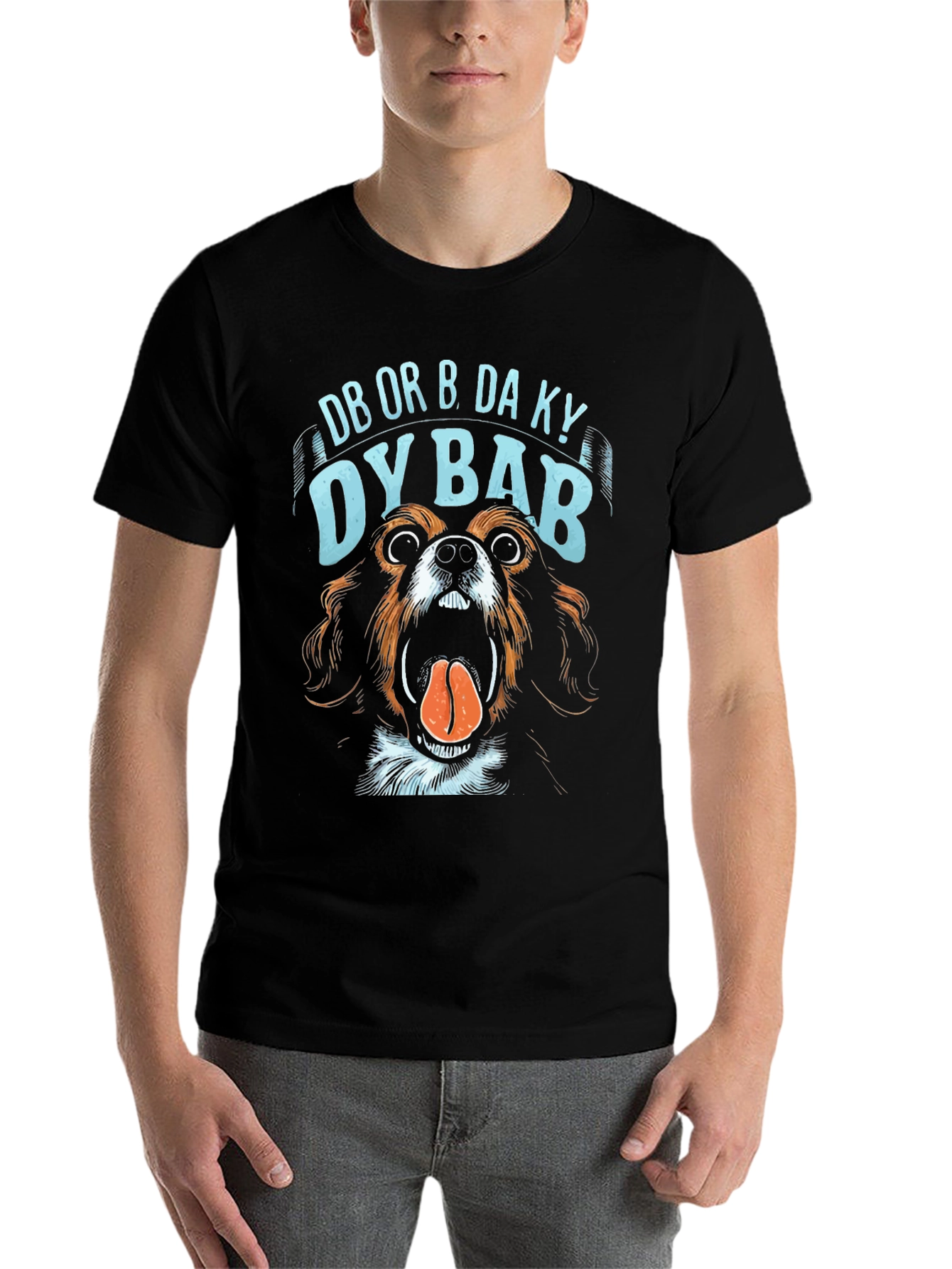 Black Dog Lover's Tee: Funny Dog DB Or B Da Ky DY Bab T-Shirt view 7