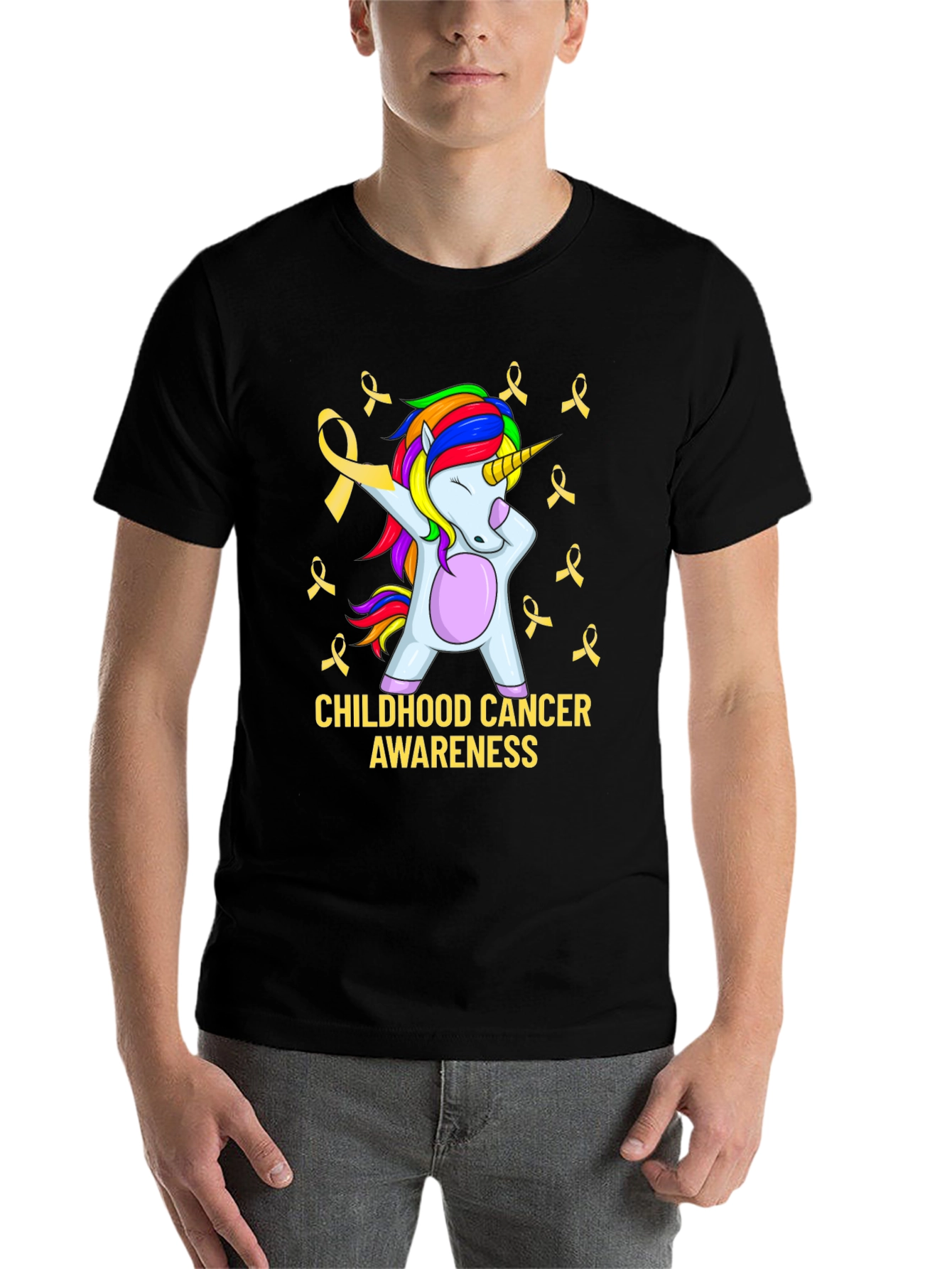 Childhood Cancer Awareness Unicorn T-Shirt - 7