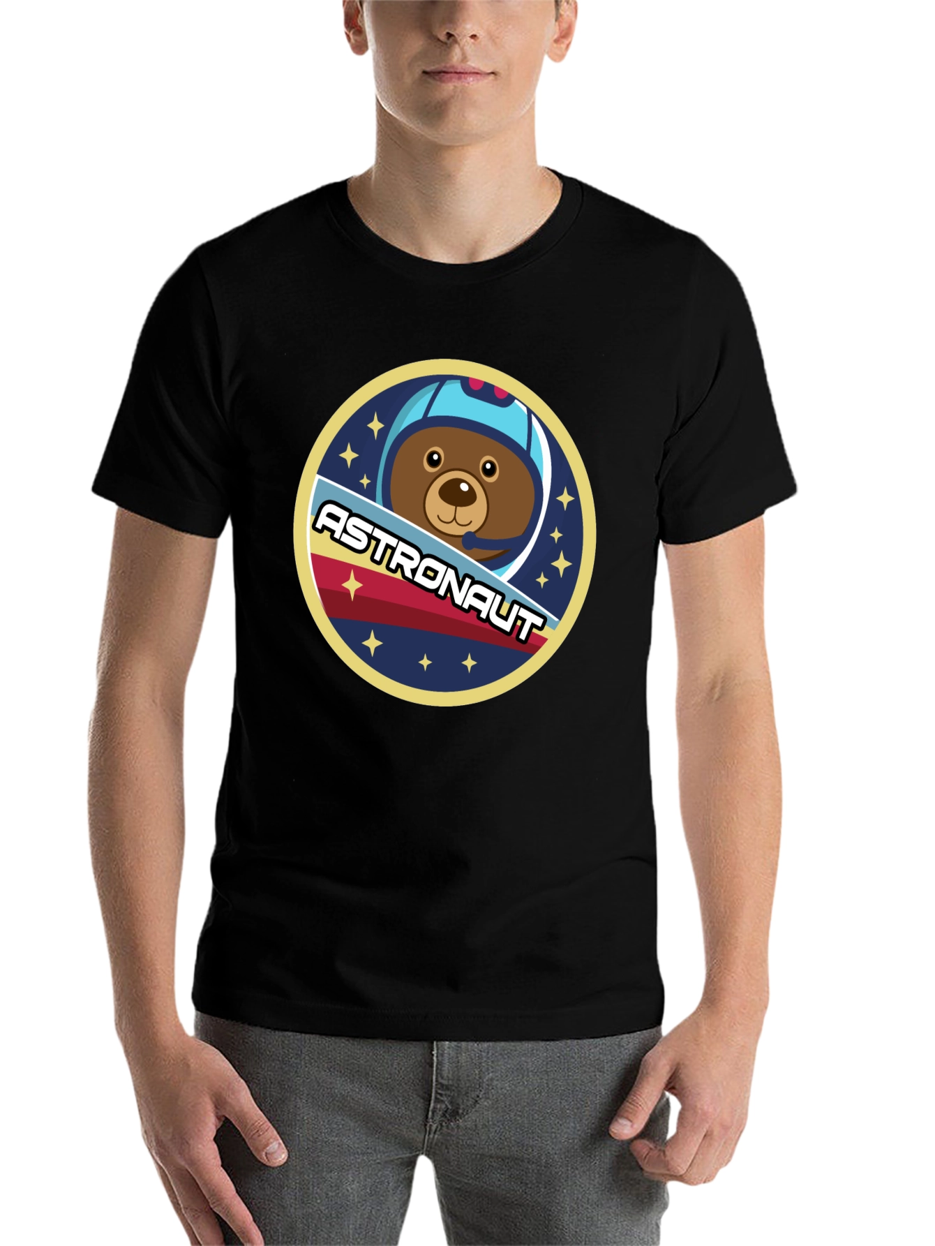 Black Astronaut Bear T-Shirt - Space Adventure view 7