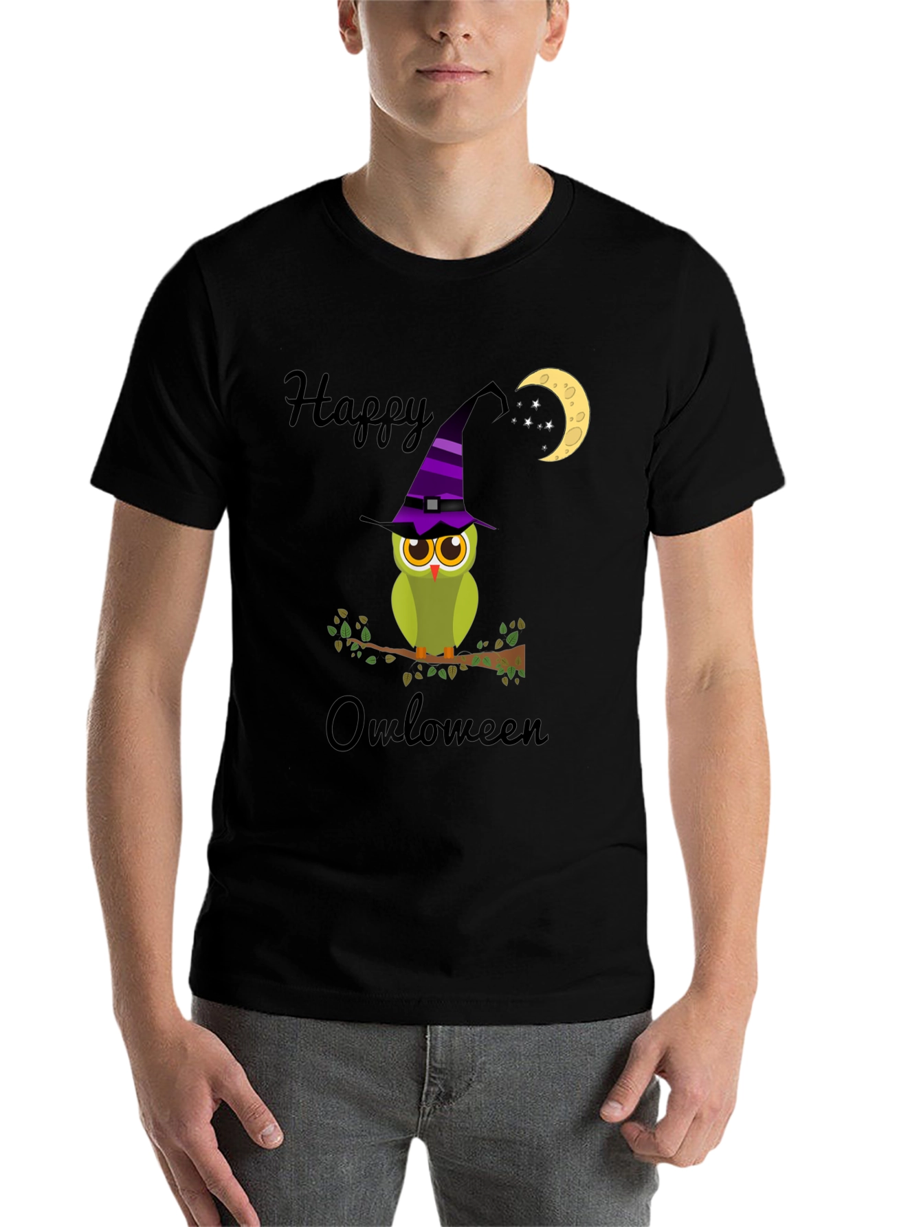 Black Happy Owloween T-Shirt view 7