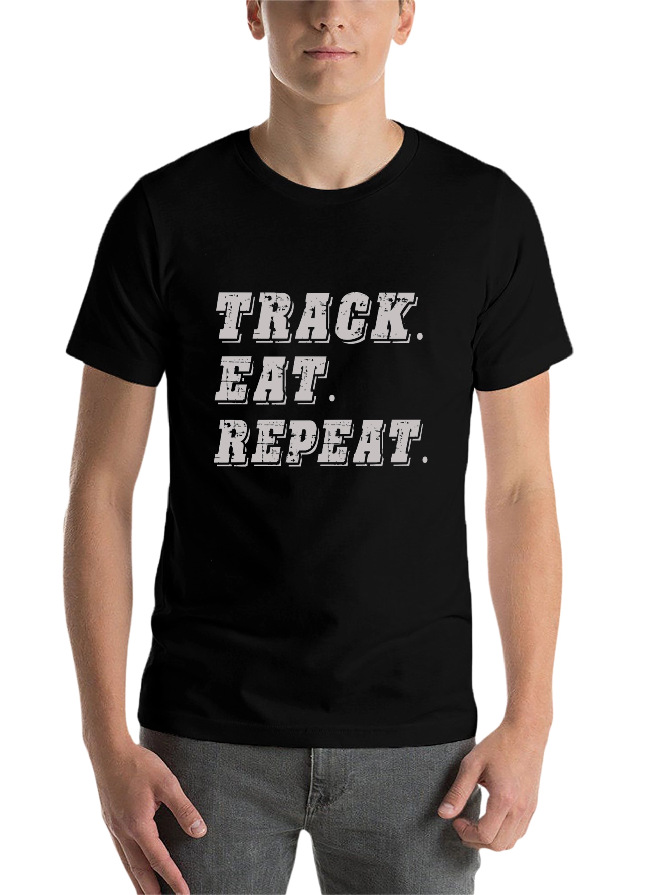 Black Track Eat Repeat Black T-Shirt view 7
