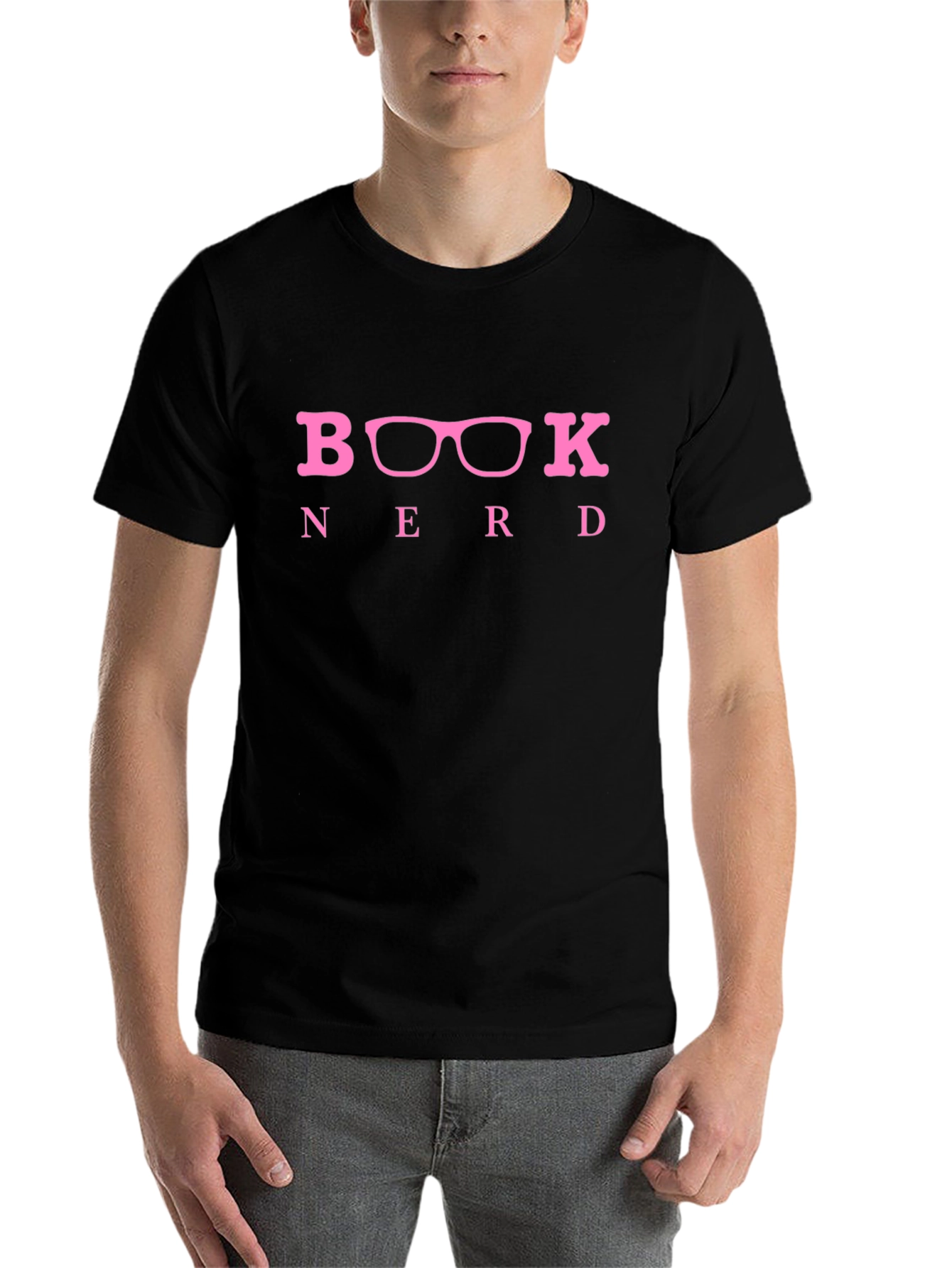 Black Book Nerd T-Shirt - Black Crew Neck view 7